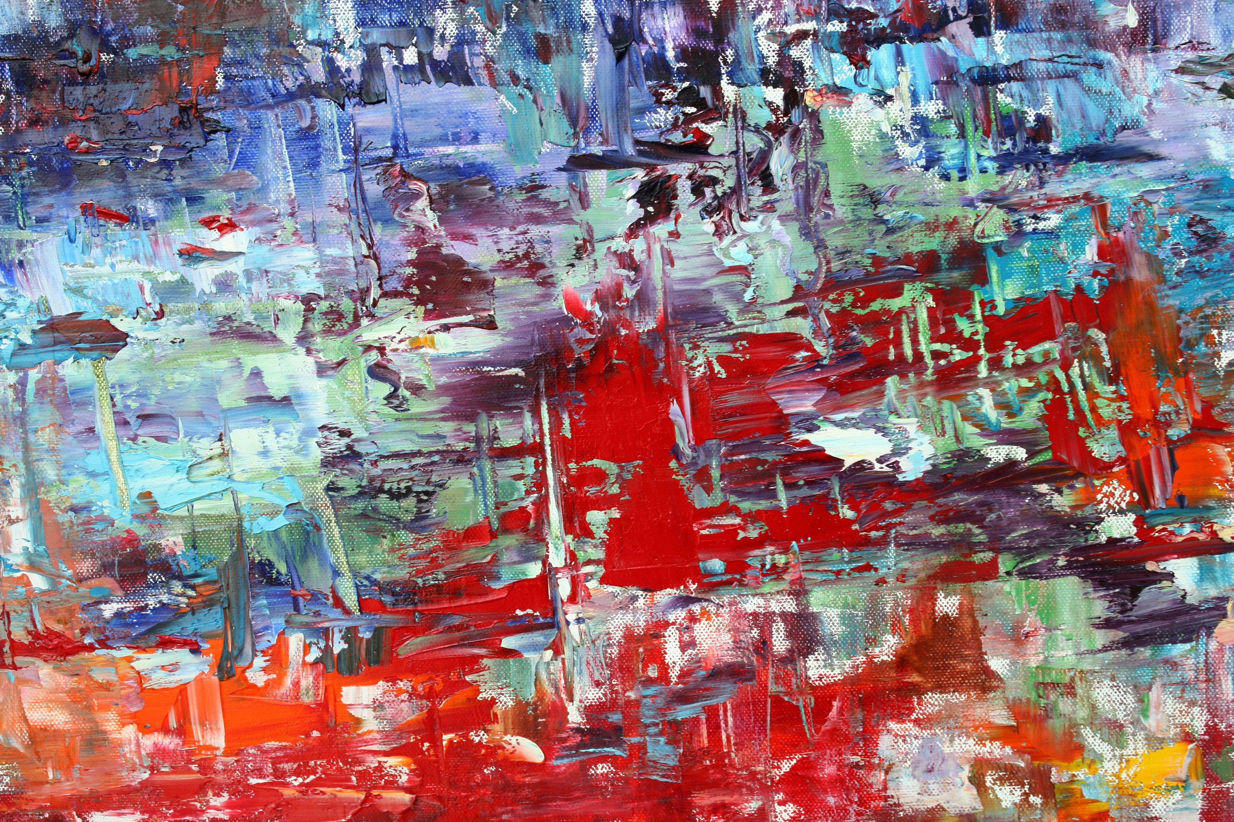 Memoria de  11 de septiembre de 2001, Pintura, Óleo sobre lienzo - Painting Expresionismo abstracto de Vladimir Volosov