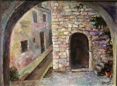 Old Town, Gemälde, Öl auf Leinwand