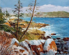 La fine dell'inverno, Pittura, Olio su tela
