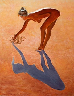 La ragazza del sole, Pittura, Olio su tela