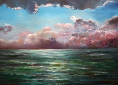 Thunderstorm over the sea, Painting, Oil on Canvas