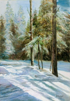 Winter Forest, Painting, Oil on Canvas