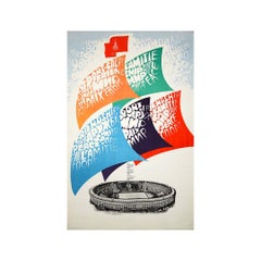 1980 original soviet poster by Vladimirovich - Olympic Games Moscow