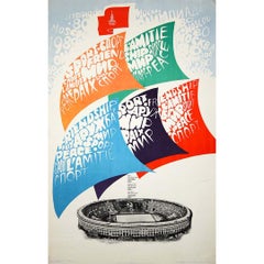 1980 original soviet poster by Vladimirovich - Olympic Games Moscow