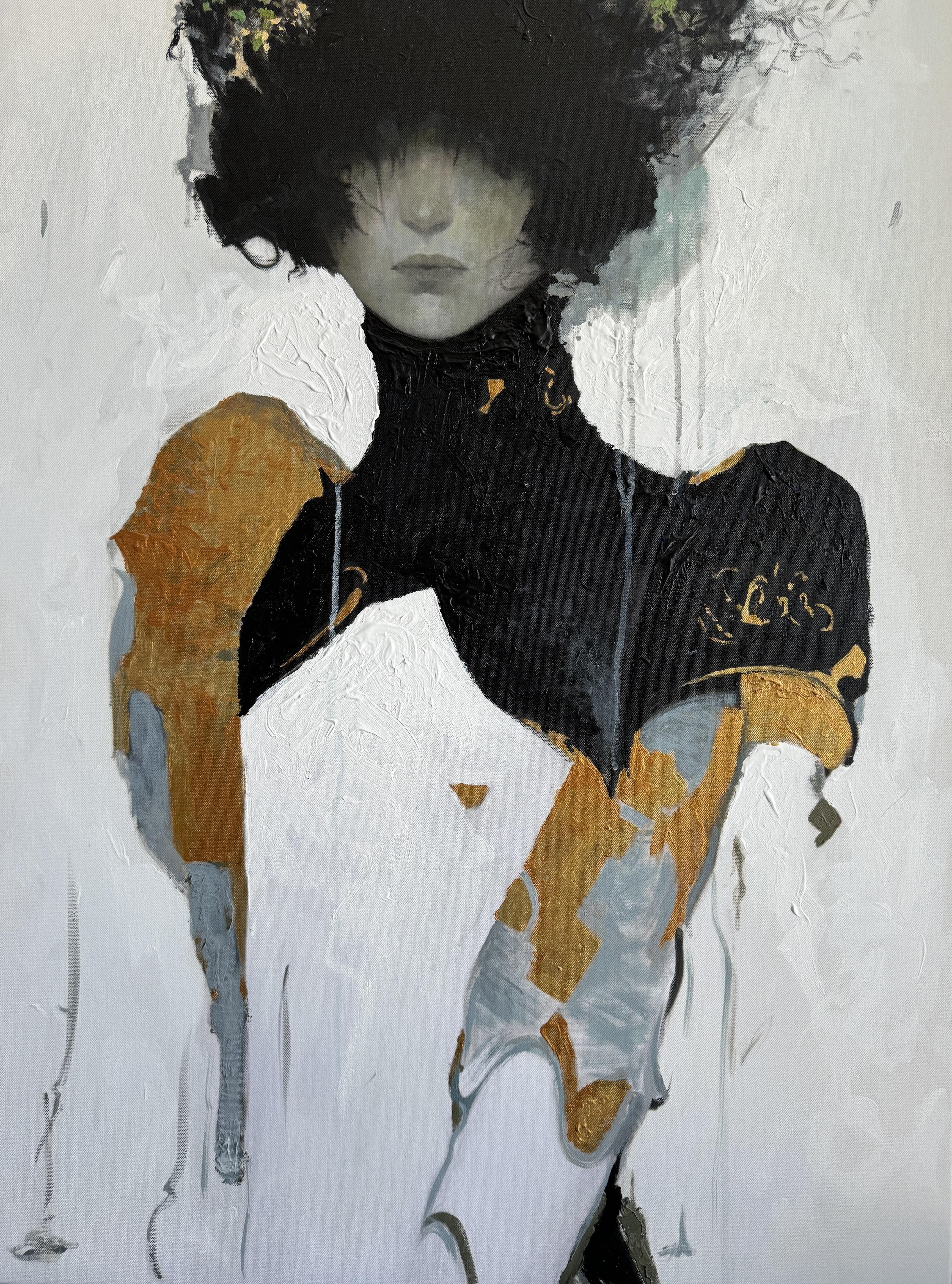 "Mia" Painting 35" x 28" inch by Vladislav Chenchik