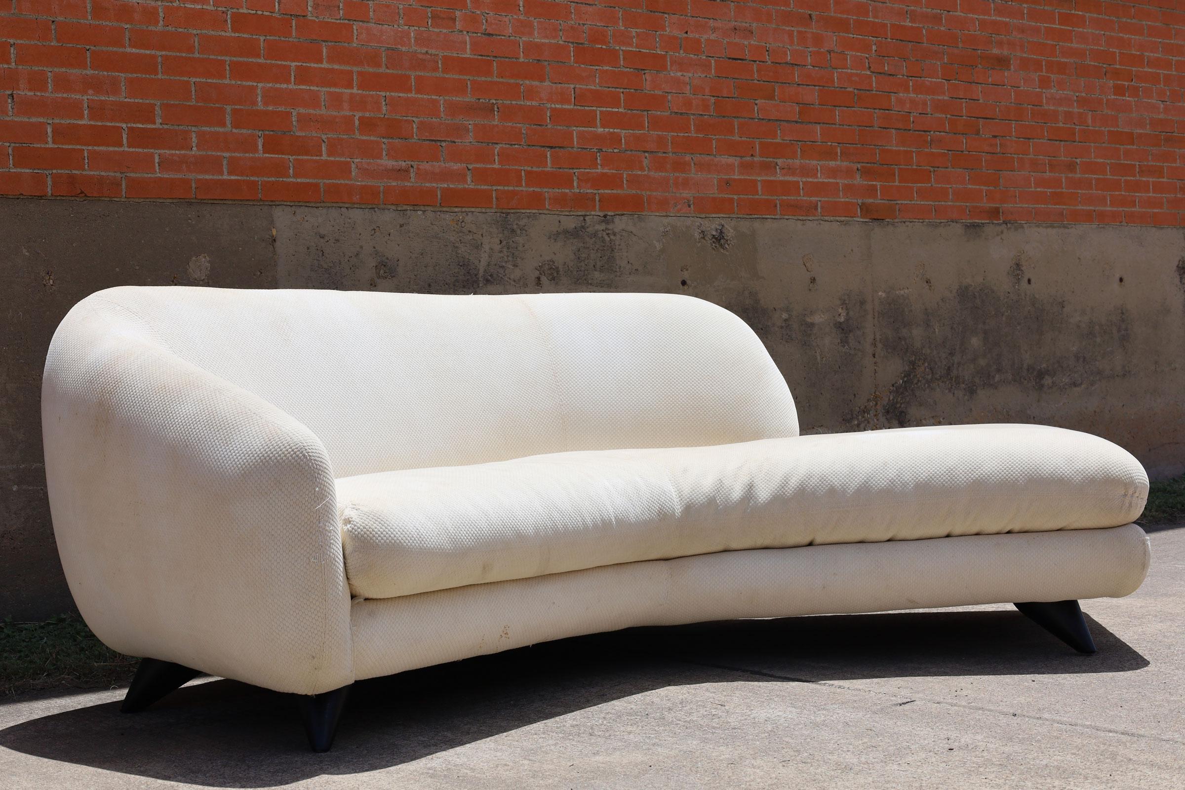 Mid-Century Modern Vladimir Kagan Angle Tangent Sofa For Sale