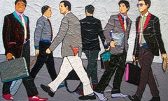 Bright Horizons (the puppeteers), Painting, Oil on Canvas