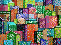 City Windows, Painting, Oil on Canvas