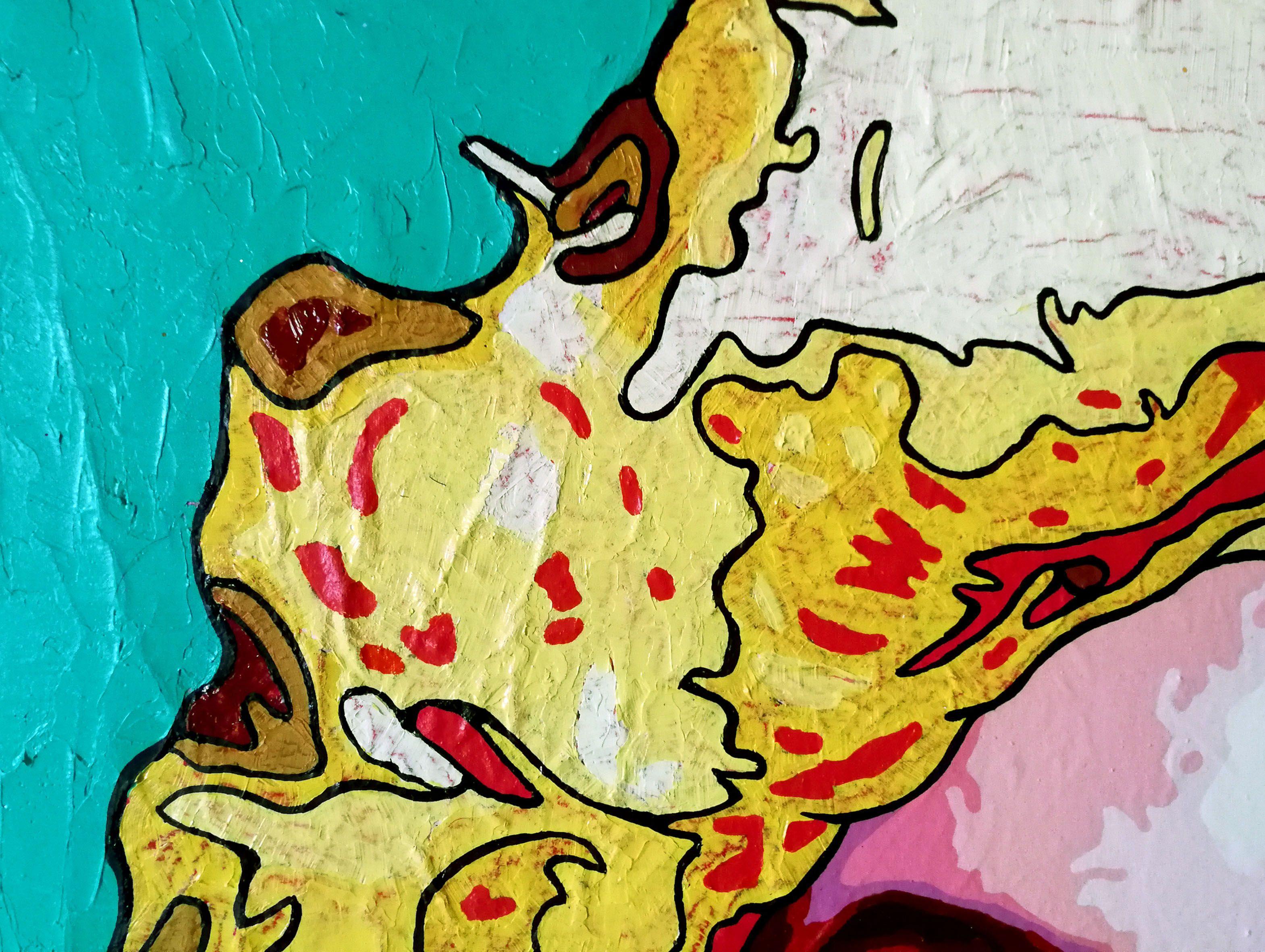 Marilyn Monroe, peinture, huile sur toile - Pop Art Painting par Vlado Vesselinov