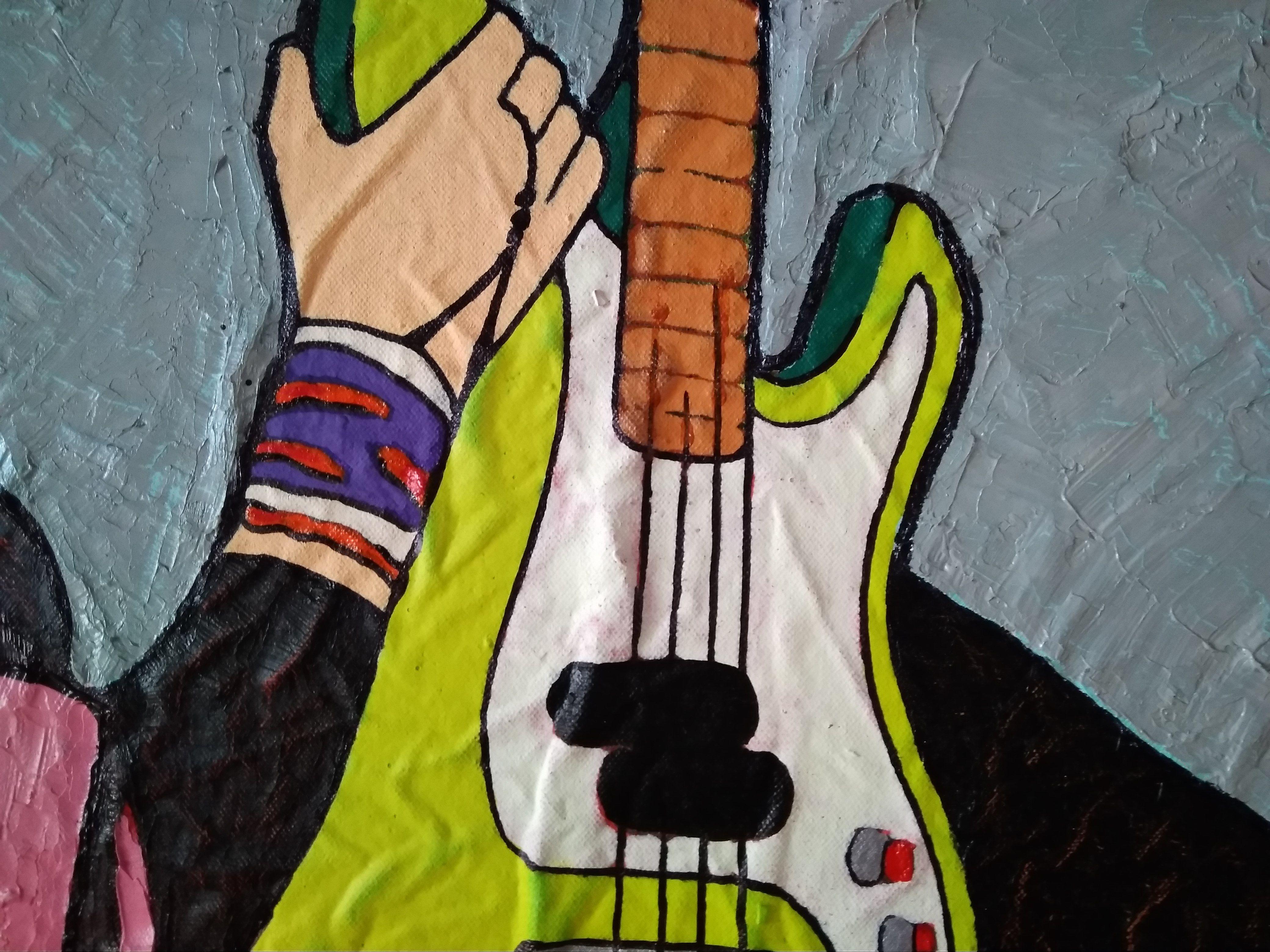 Das Artwork ist inspiriert von der unglaublichen Bassistin Miss Tanya O'Callaghan und ihrer einzigartigen Ausstrahlung, ihrem Charisma und ihrem großartigen Stil.  Das Werk wurde in der Technik des Autors mit Öl und Acryl auf Leinwand realisiert. Es