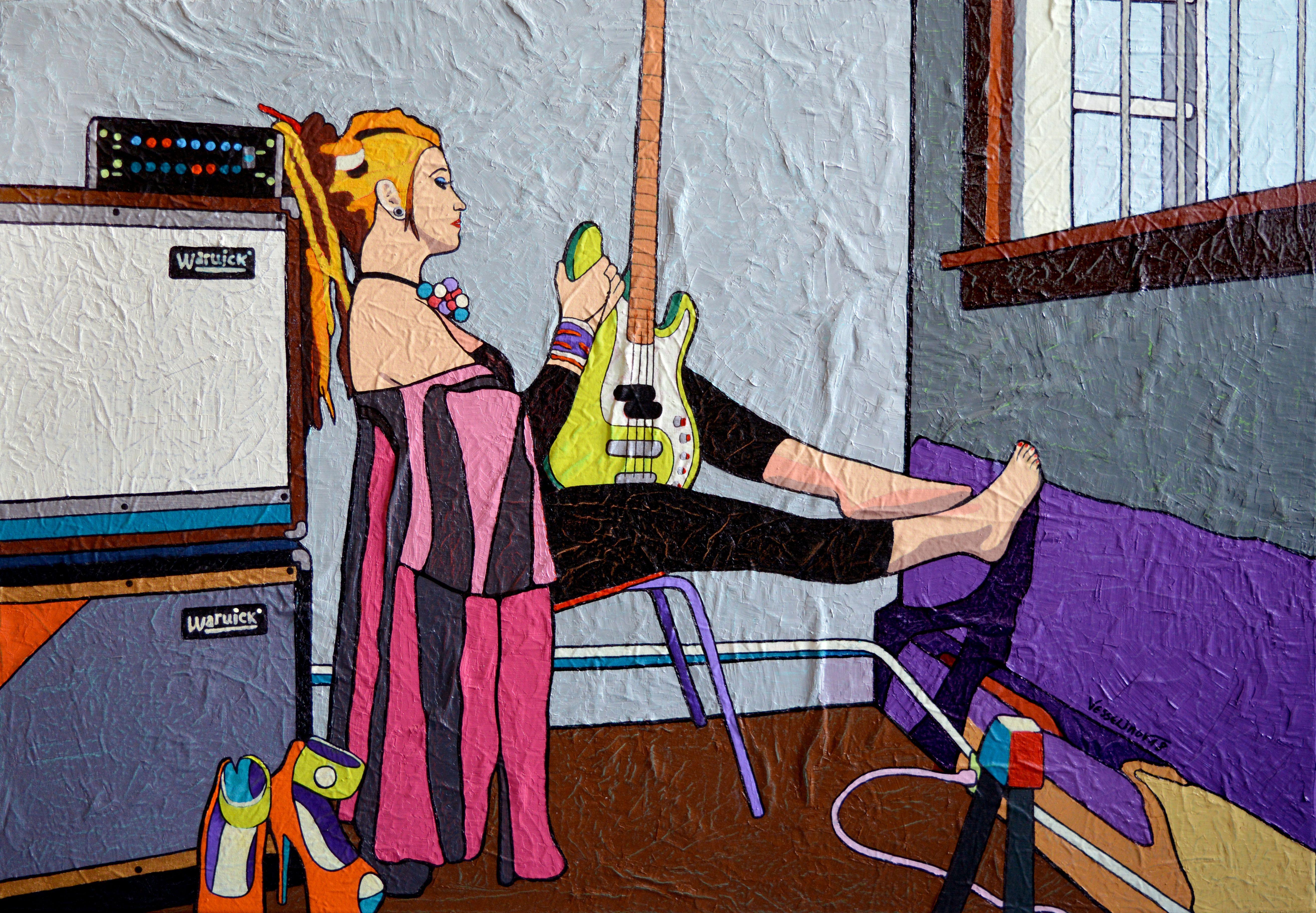 Miss Tanya O'Callaghan, Gemälde, Öl auf Leinwand – Painting von Vlado Vesselinov