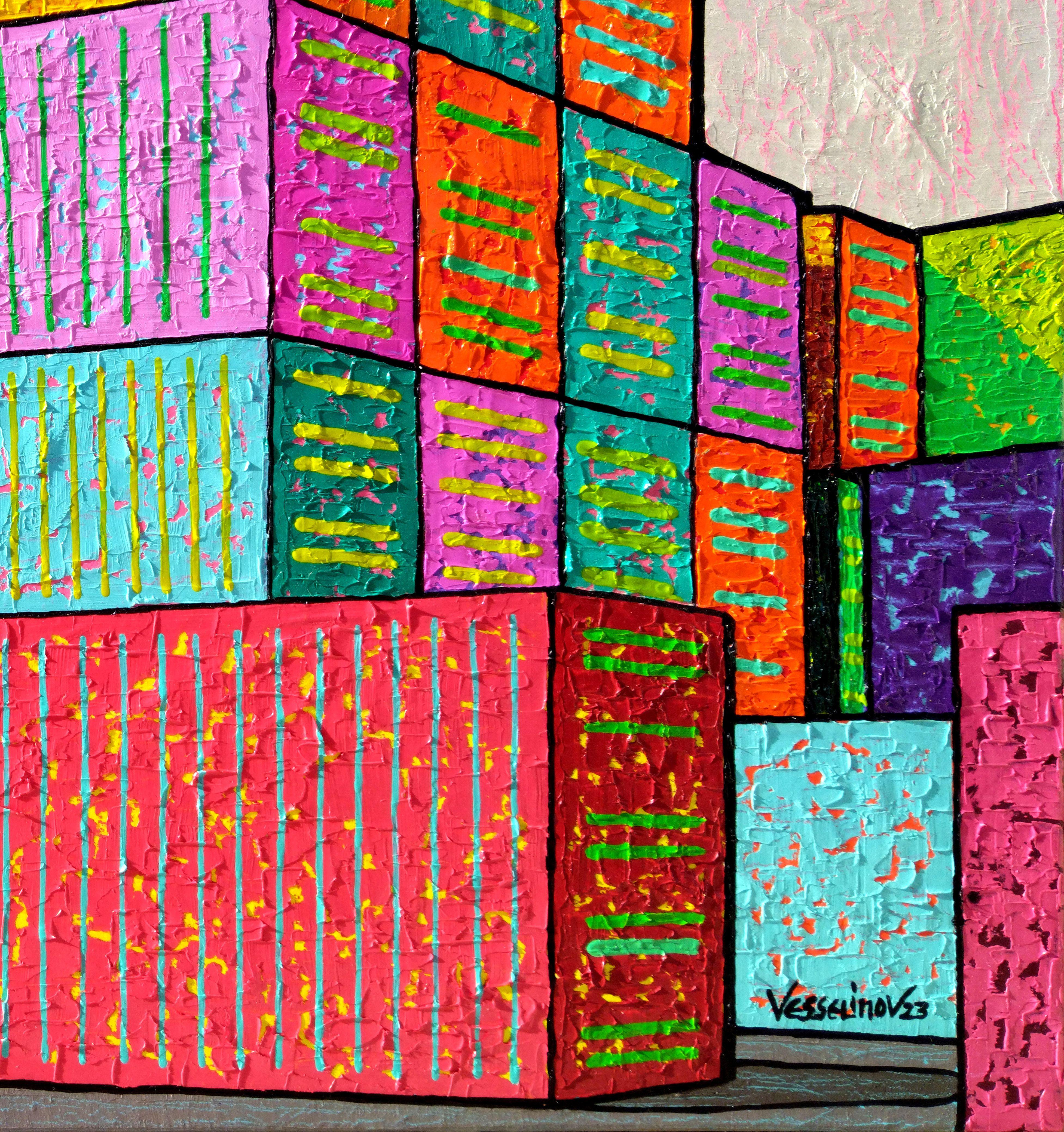Versandverkehr, Gemälde, Öl auf Leinwand (Pop-Art), Painting, von Vlado Vesselinov
