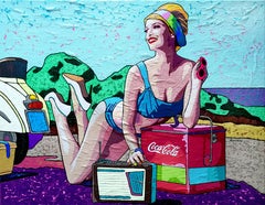 The Radio Plays Jazz, Painting, Oil on Canvas