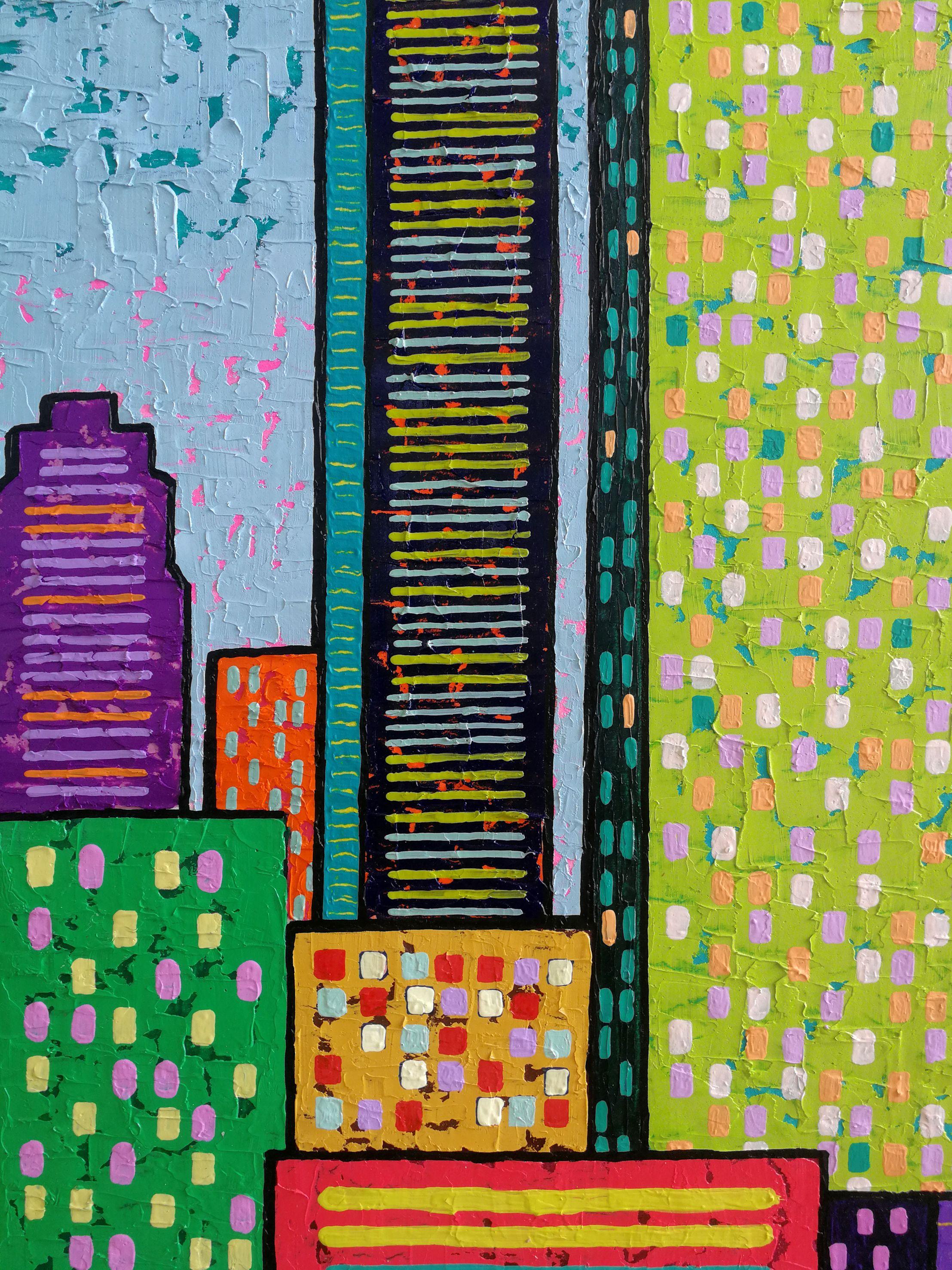 Pareti e finestre, Pittura, Olio su tela - Painting Pop Art di Vlado Vesselinov