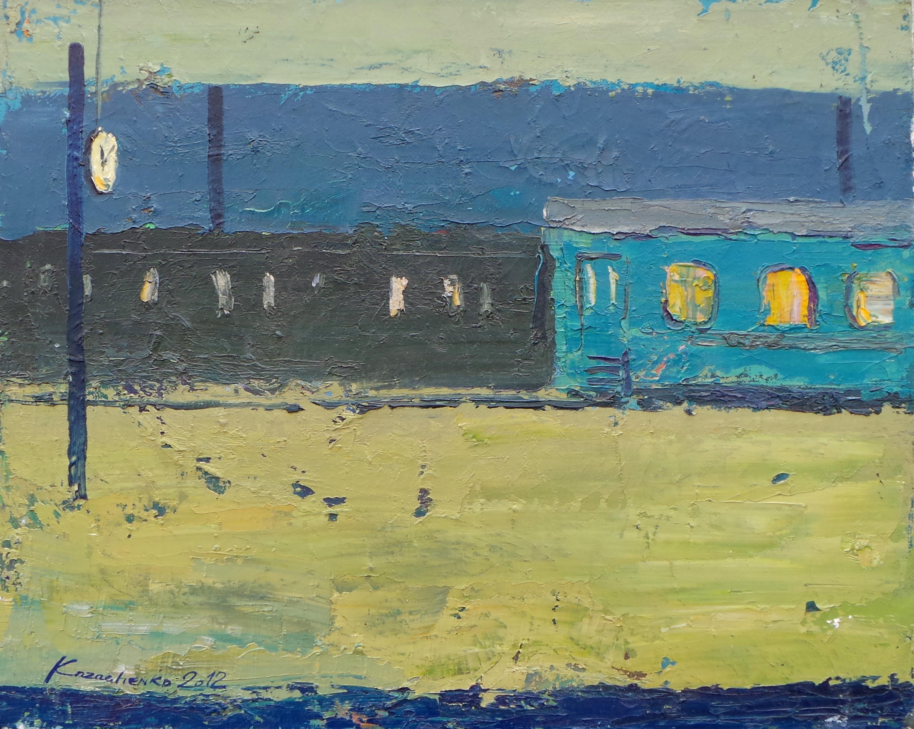 "Night railway station"