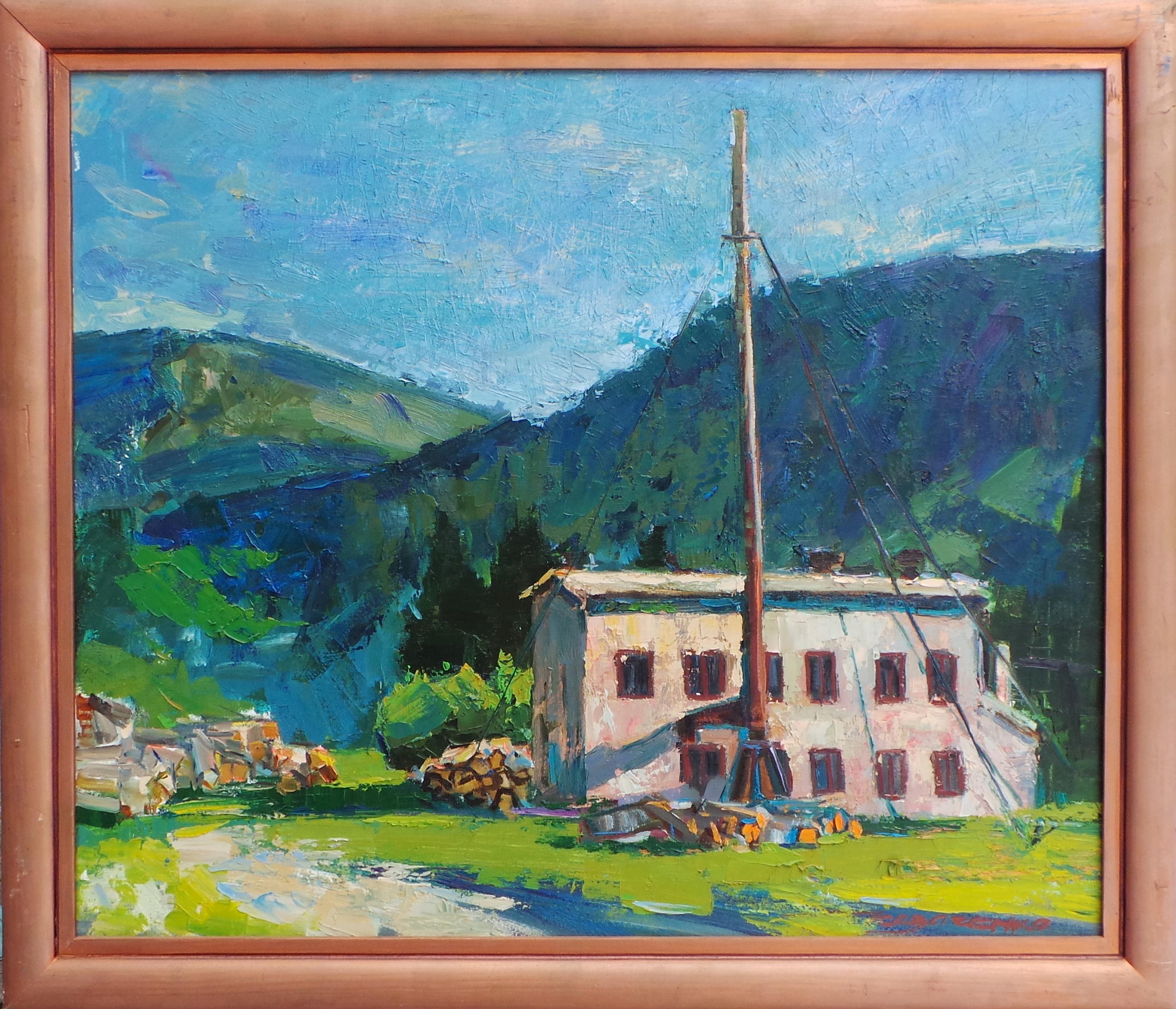 „Old boiler house“ – Painting von Vladyslav Kazachenko