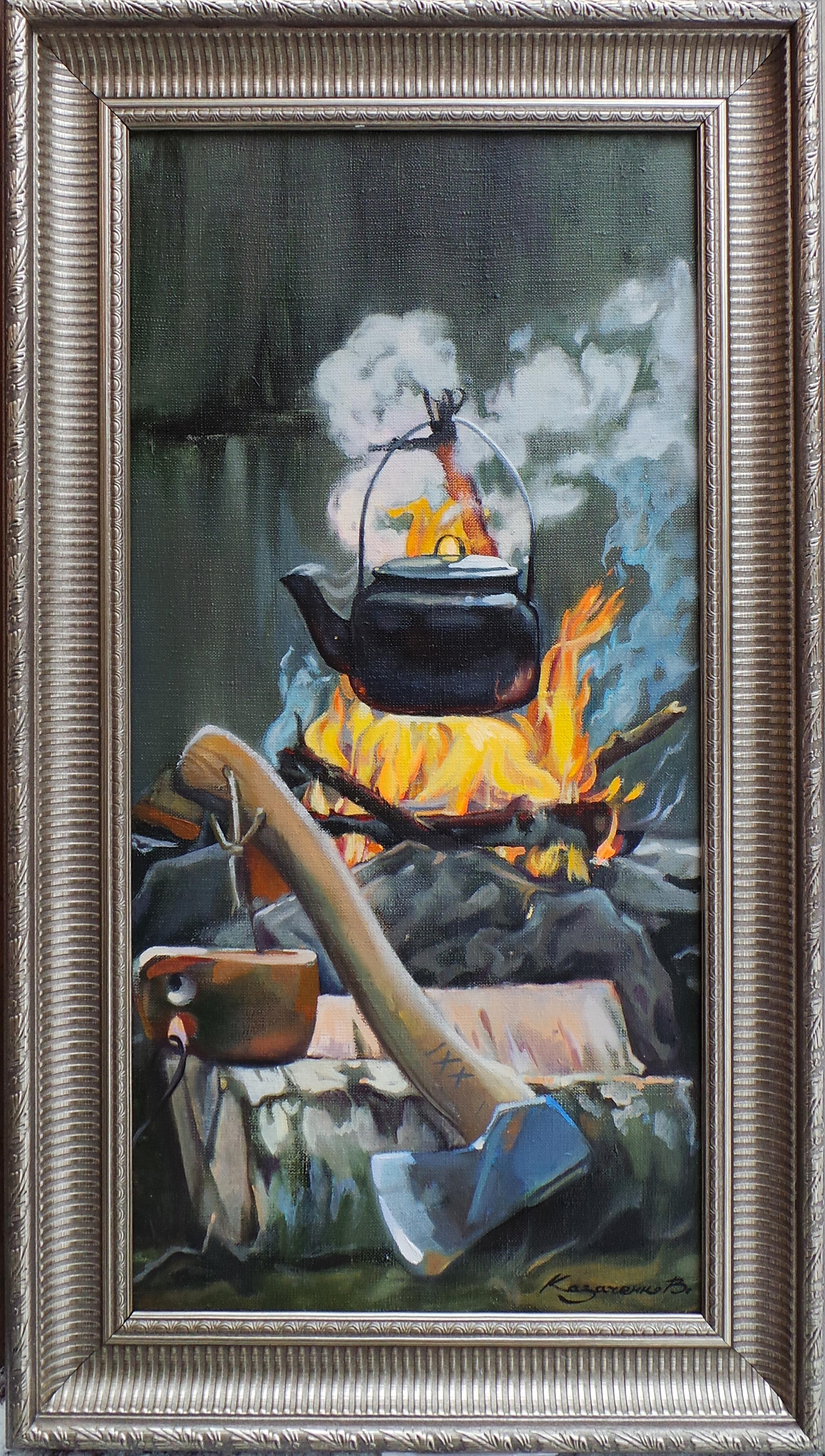 „The forester's dinner“ – Painting von Vladyslav Kazachenko