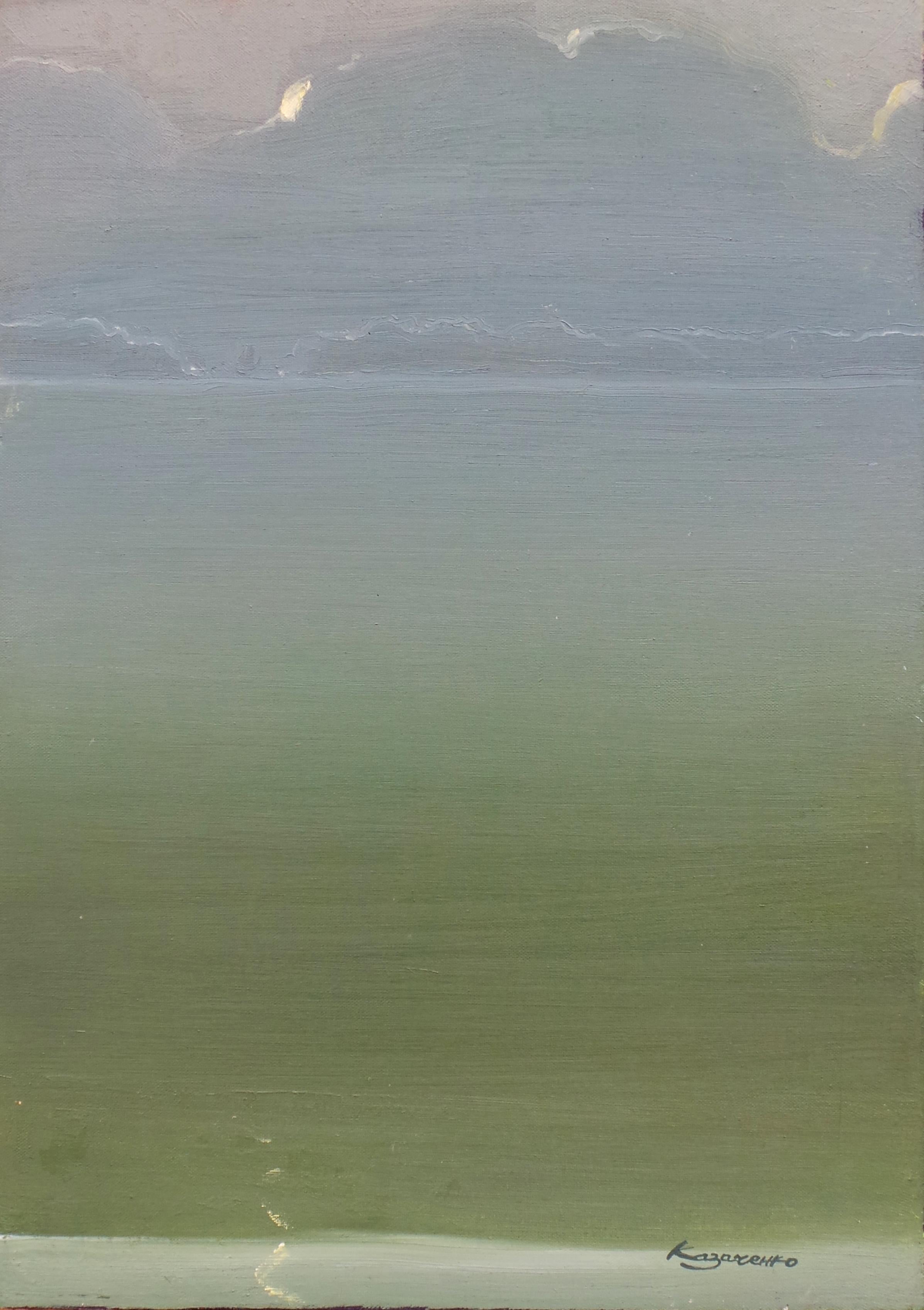 Landscape Painting di Vladyslav Kazachenko - "Nebbia fitta"