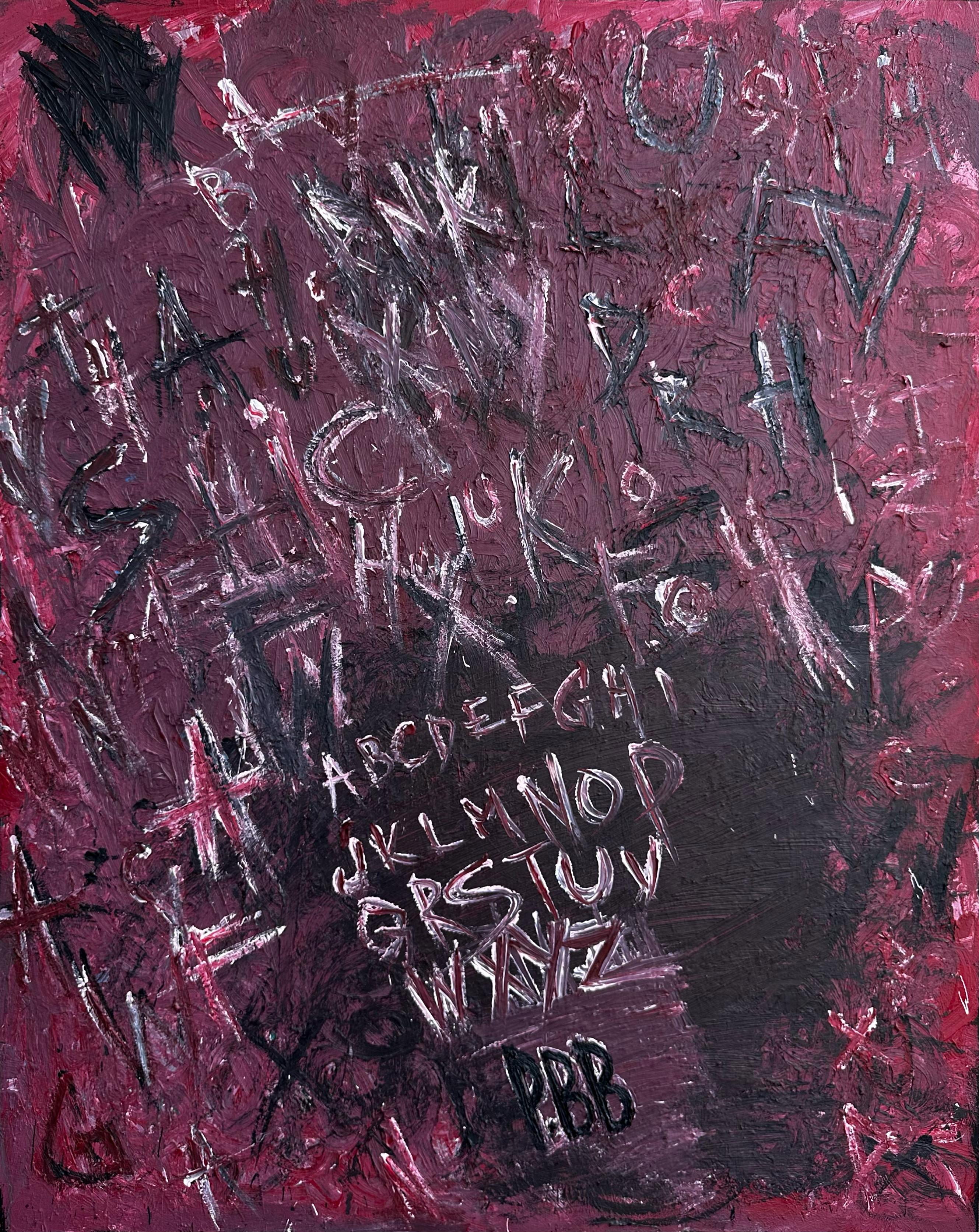 Vladyslav Vladymyrov Abstract Painting - "Alphabet 2"
