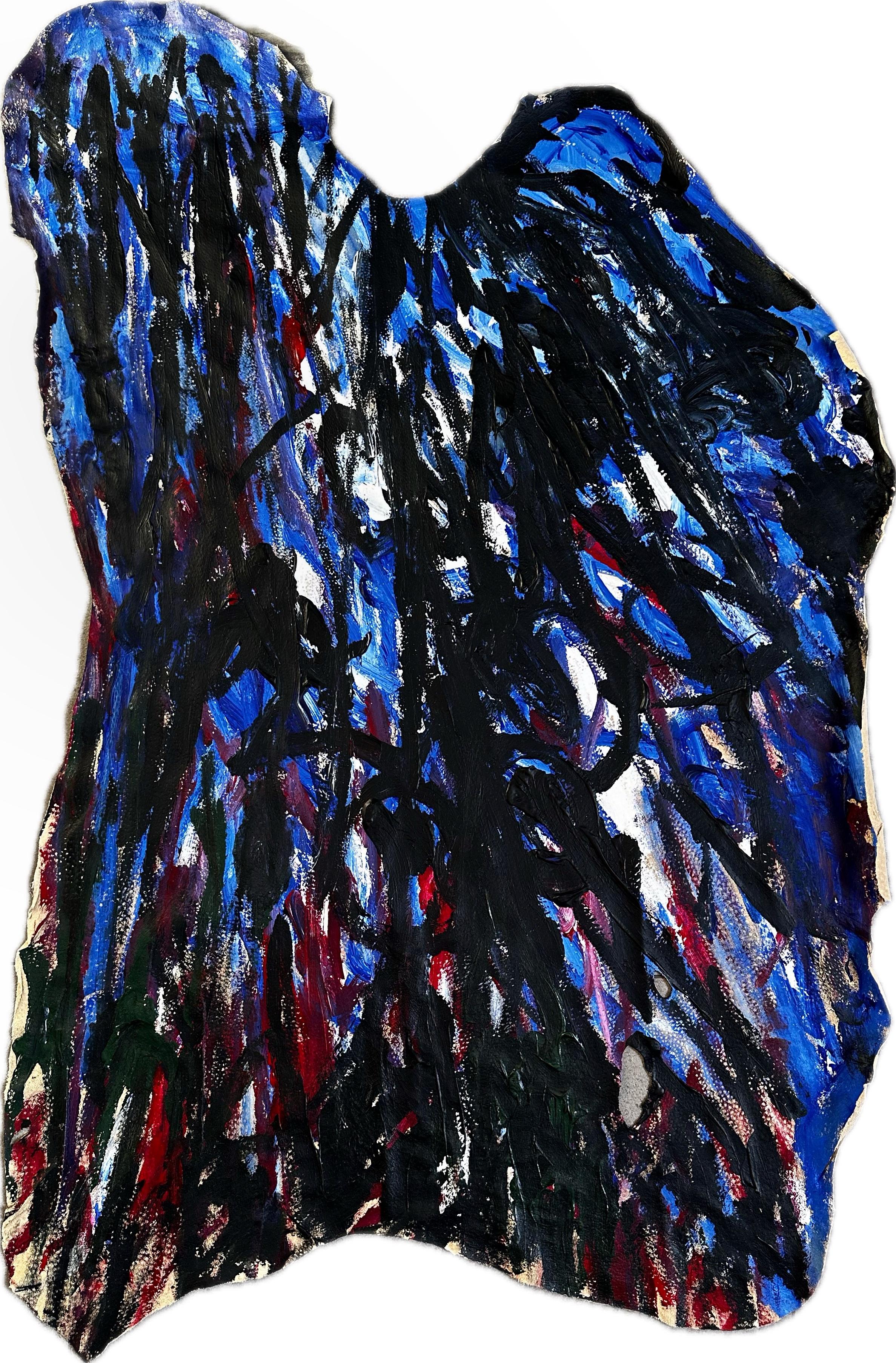 Vladyslav Vladymyrov Abstract Painting - ''Asylum/ Cry 2 (Double side)"