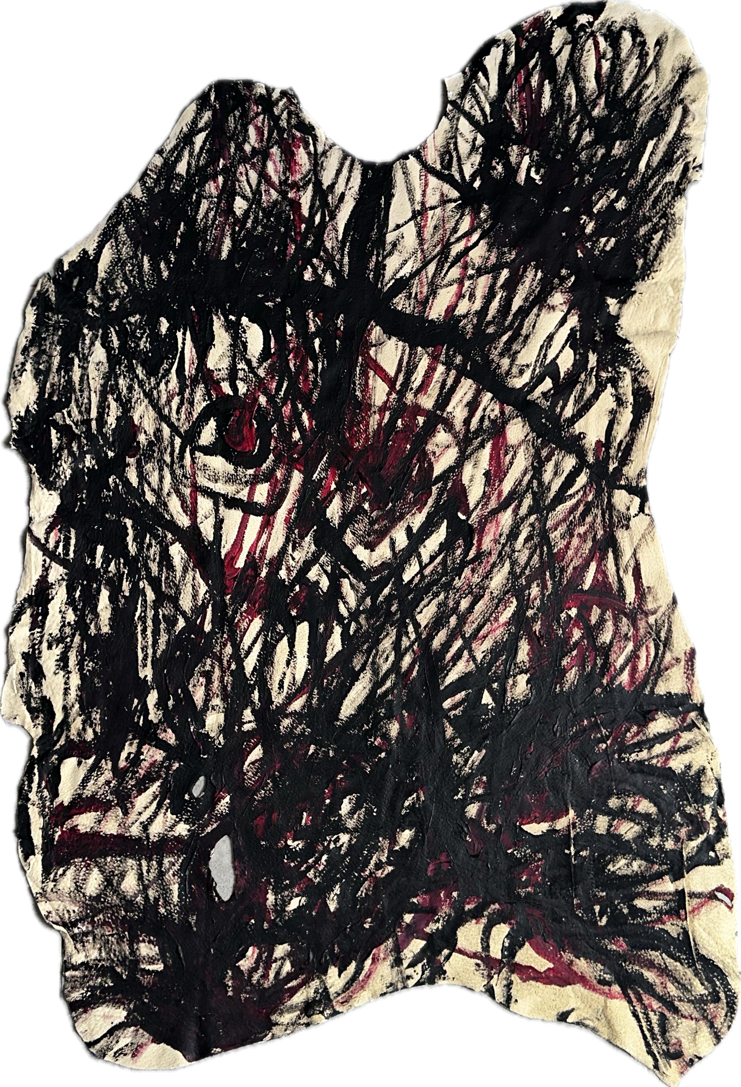 Vladyslav Vladymyrov Abstract Painting – „Cry 2/ Asylum (Doppelseitige Seite)“