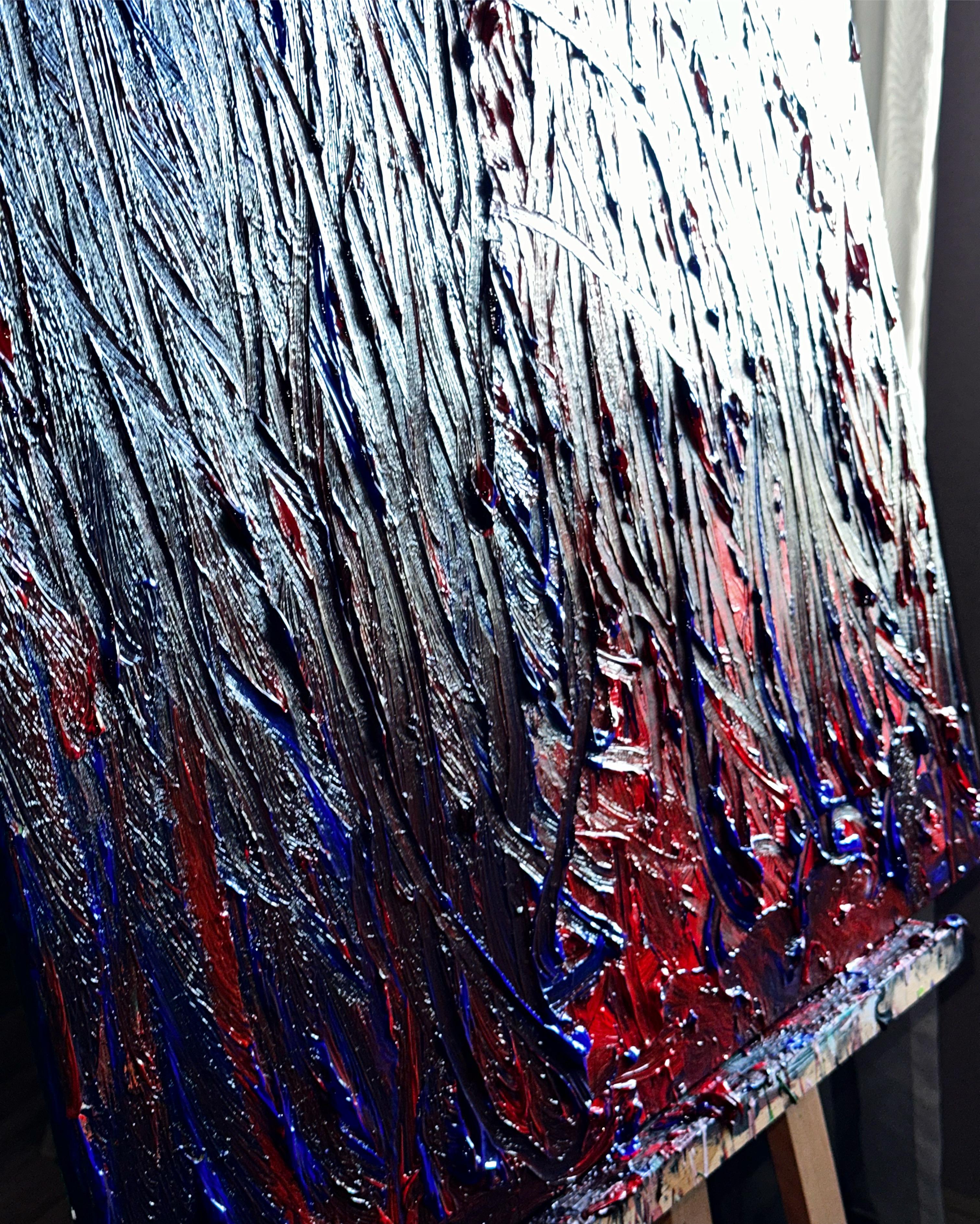 „Erhabenes Metall/Hocker (Doppelseitige Seite)“ – Painting von Vladyslav Vladymyrov
