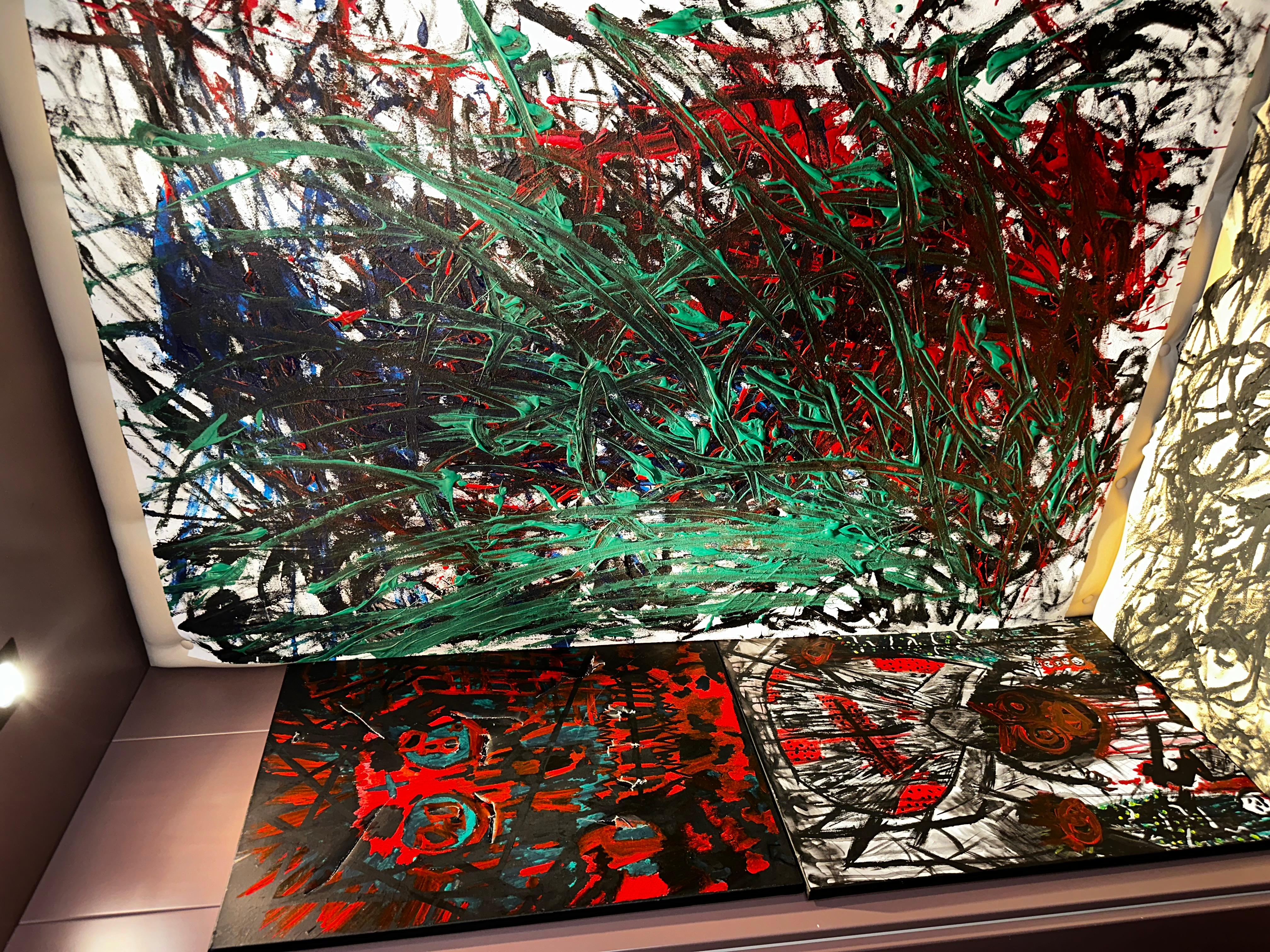 „Retribution 1 2“ (Abstrakt), Painting, von Vladyslav Vladymyrov