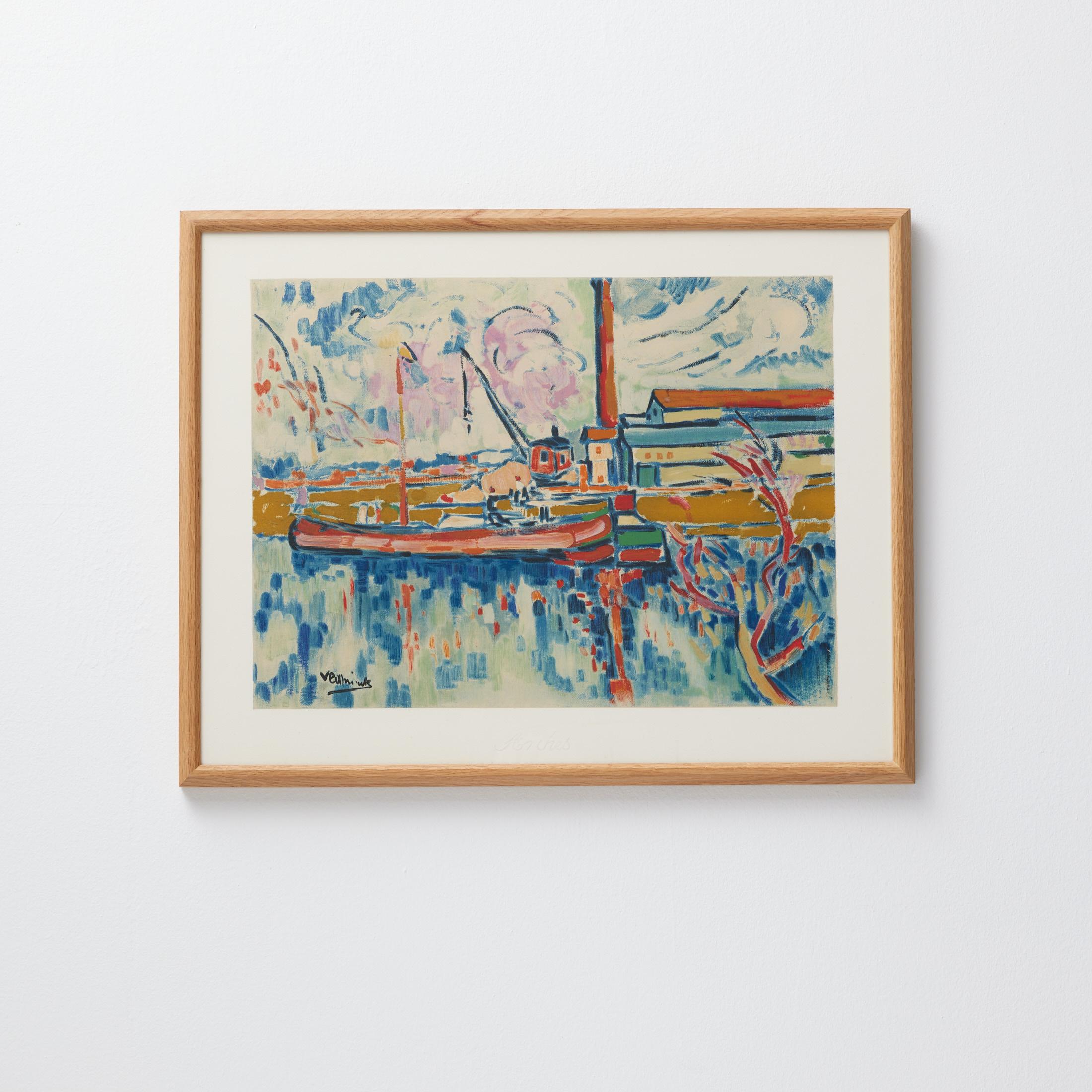 Vlaminck Framed 'Siene a Chatou' Color Lithography, circa 1972 For Sale 2