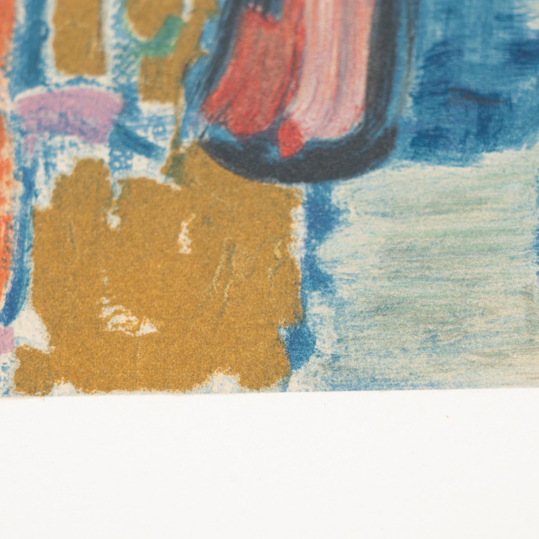 Lithographie couleur « Siene a Chatou » encadrée par Vlamnick, vers 1972 en vente 7