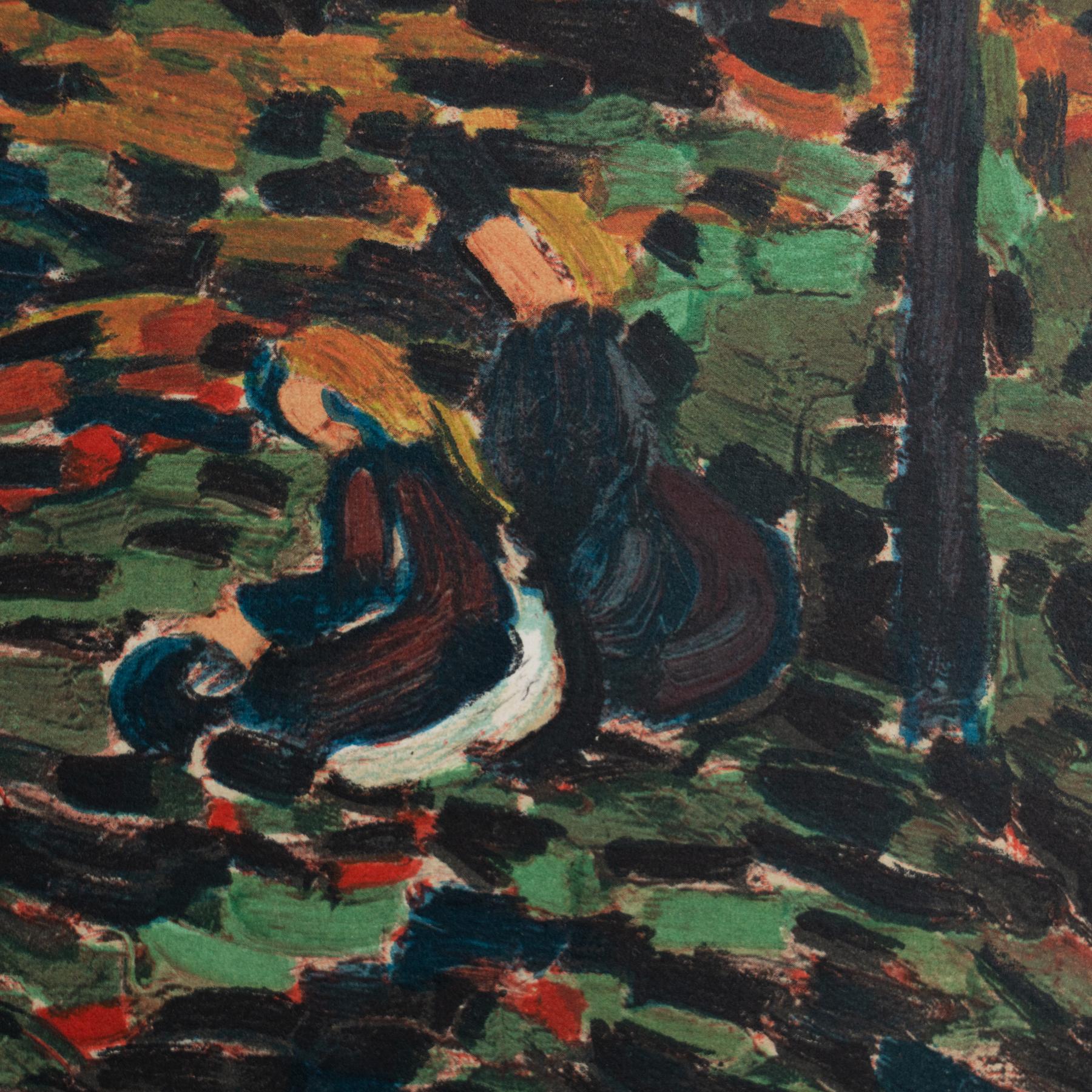 Lithographie encadrée Woods in Chatou de Vlamnick, couleur, vers 1972 en vente 2