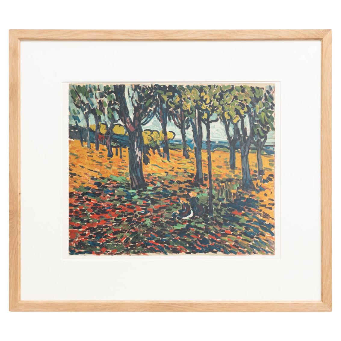 Vlamnick Framed 'Woods in Chatou' Color Lithography, circa 1972
