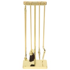 VMC Modernist Brass Fireplace Tools