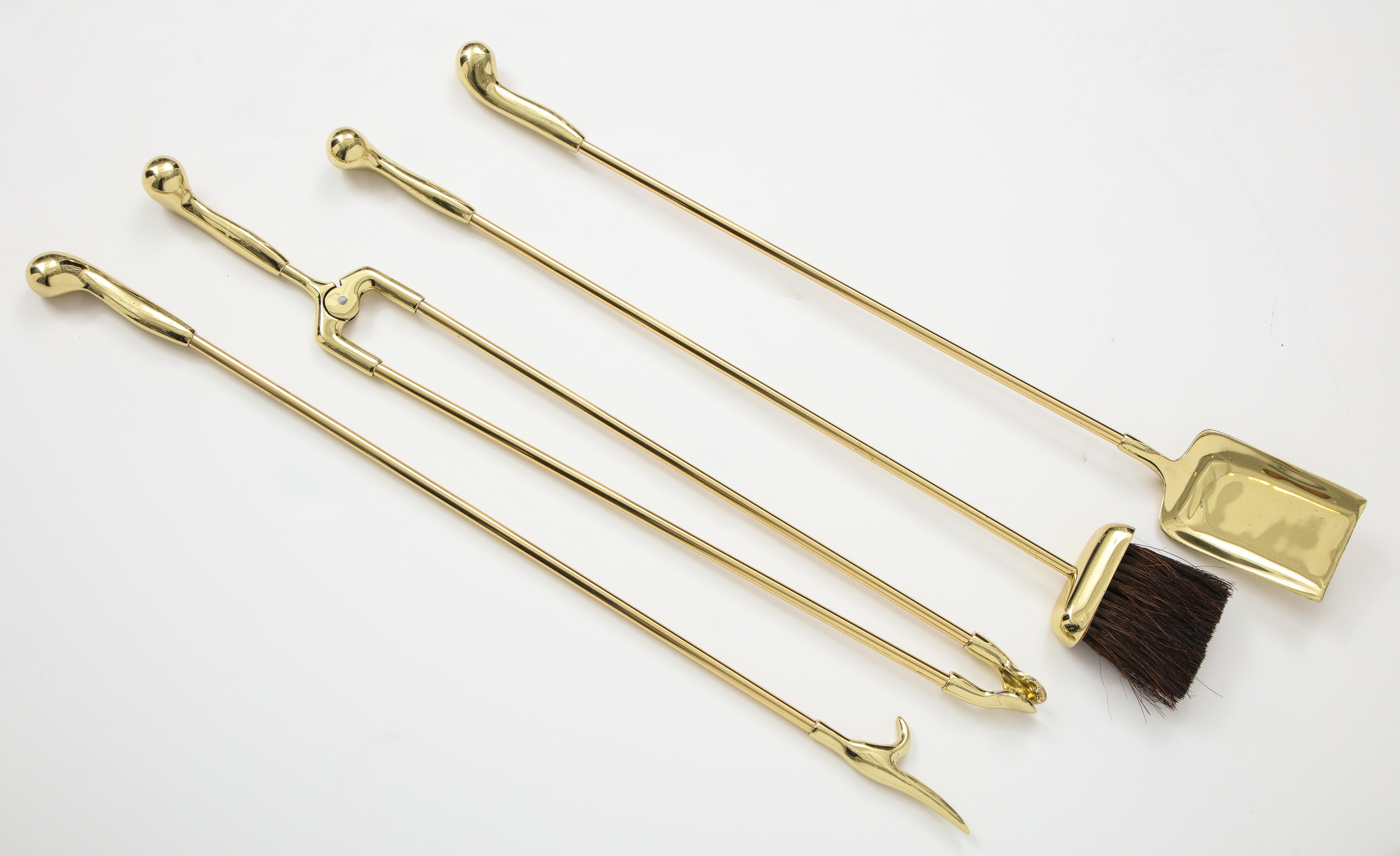 VMC Solid Brass Fireplace Tools For Sale 1