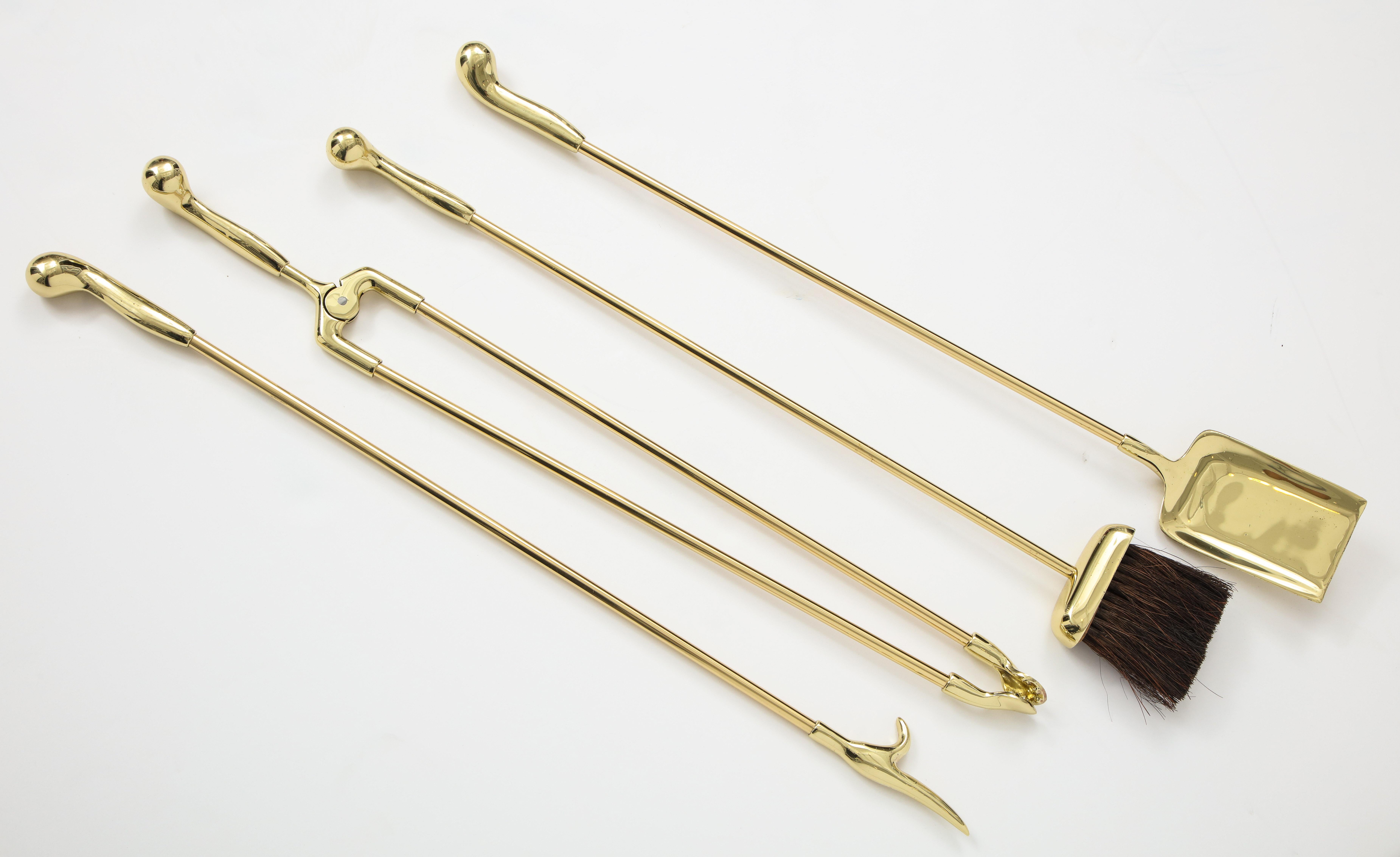 VMC Solid Brass Fireplace Tools 1