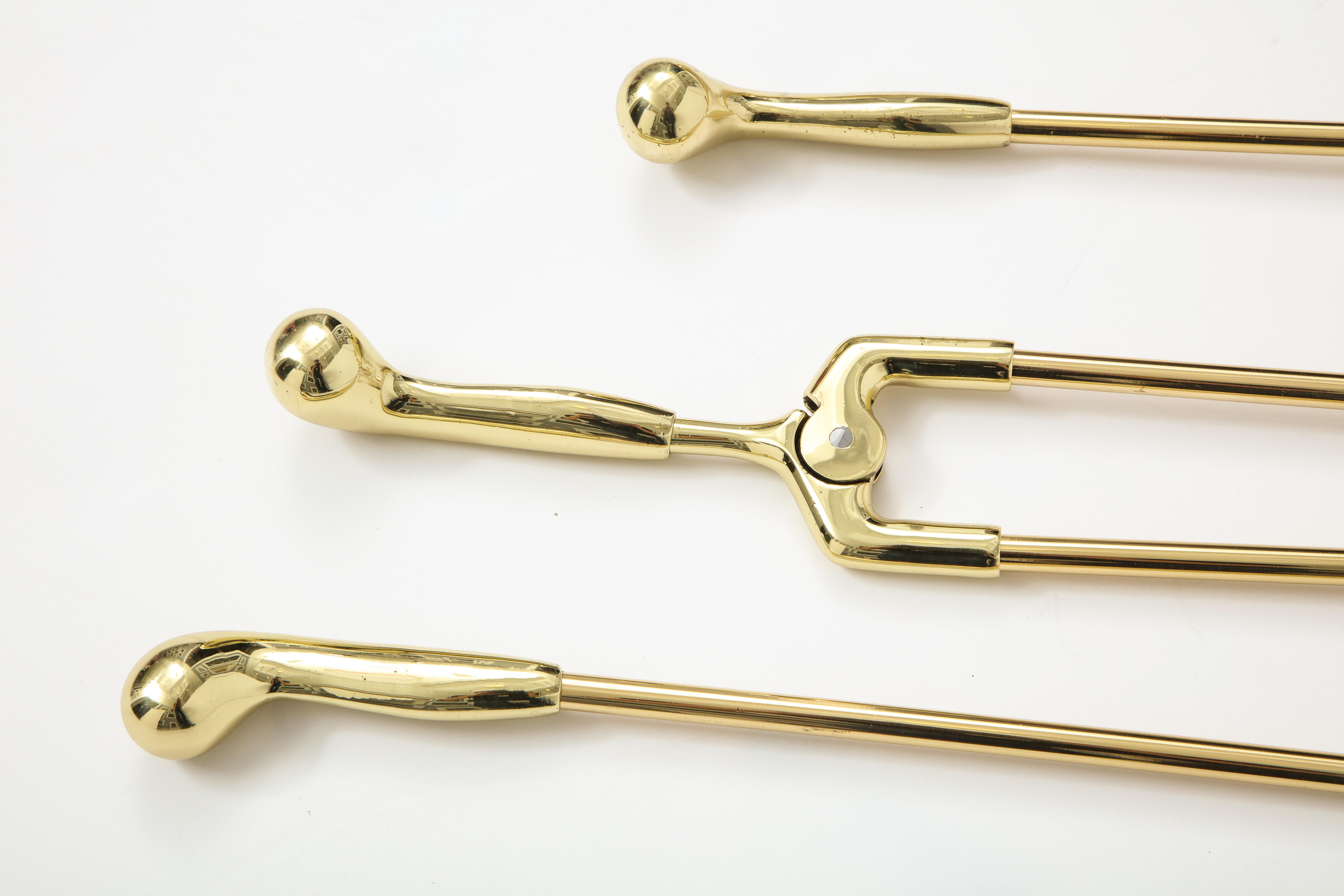 VMC Solid Brass Fireplace Tools For Sale 4