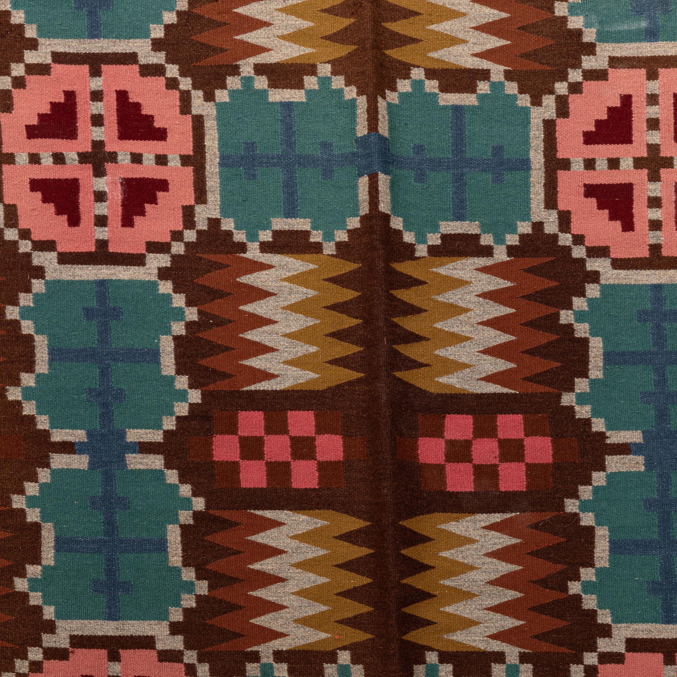 Schwedischer Kelim, 1970er-Jahre, Vintage im Zustand „Relativ gut“ im Angebot in Istanbul, TR