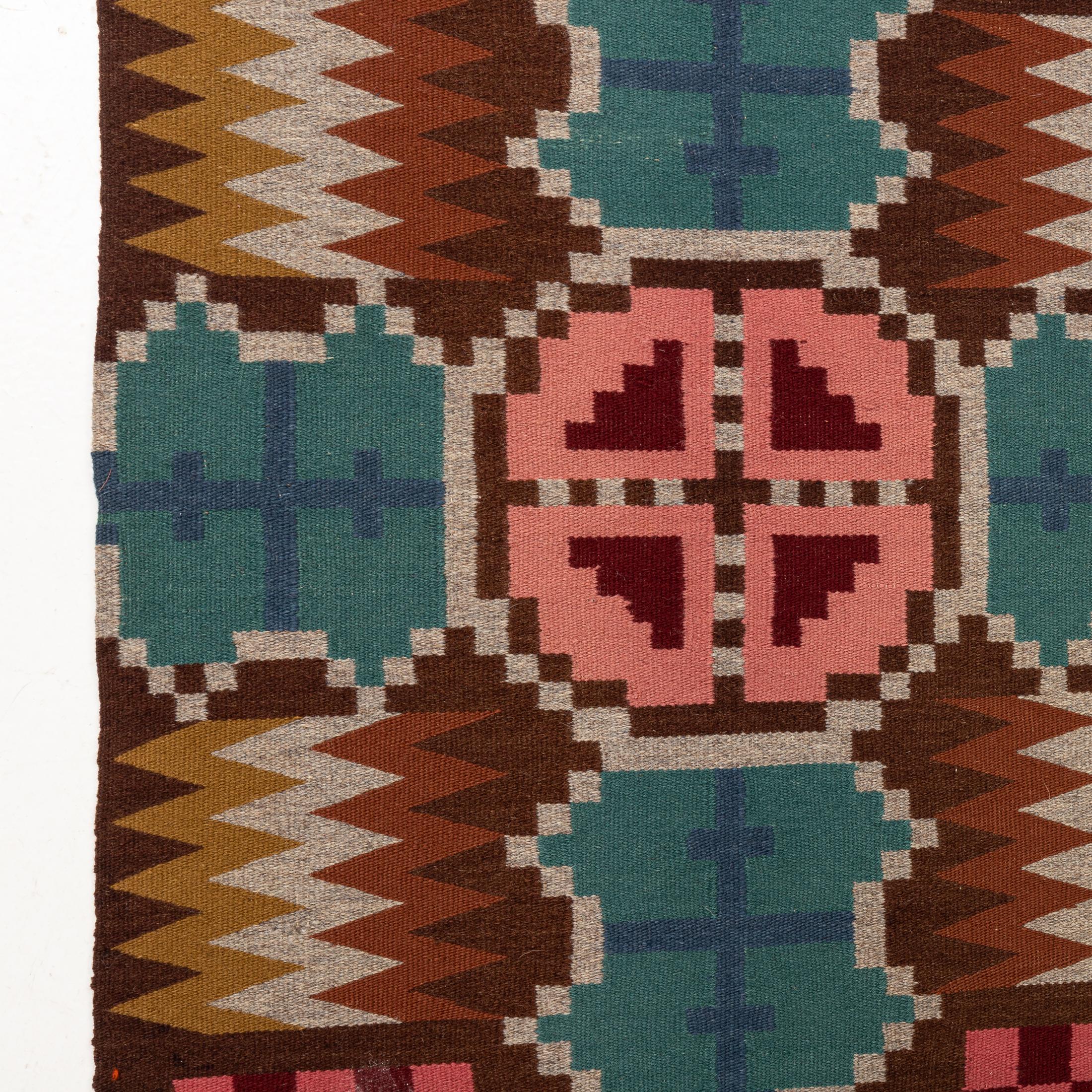 Schwedischer Kelim, 1970er-Jahre, Vintage (Wolle) im Angebot