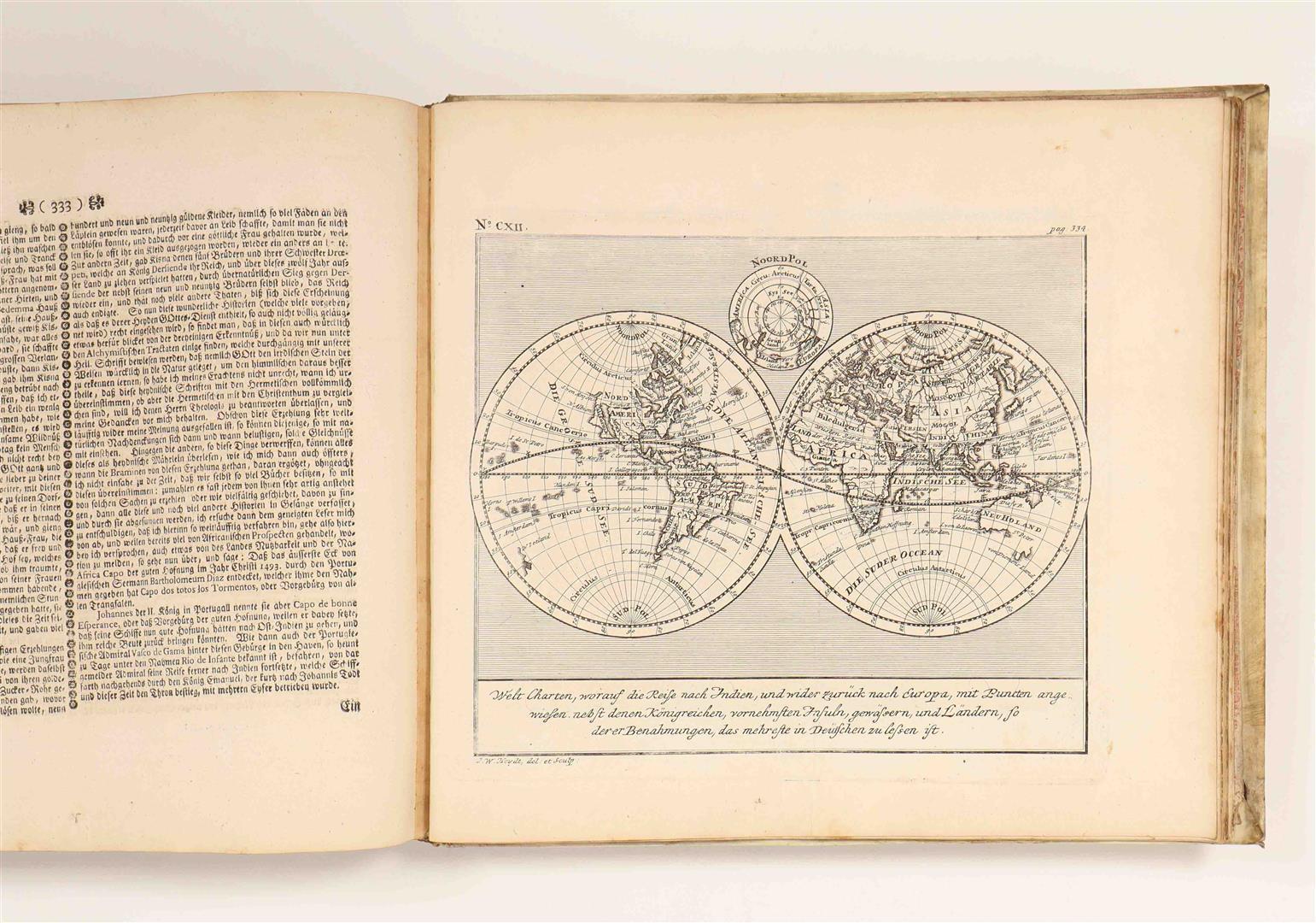 Atlas VOC de l'Afrique et des Indes orientales par J.W. Heydt, Homann Heirs, 1744 Bon état - En vente à Langweer, NL