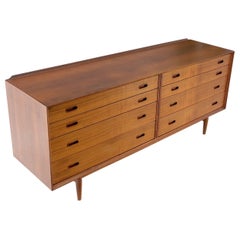 Vodder Sibast Danish Mid-Century Modern Teak Long 8 Drawers Credenza Dresser
