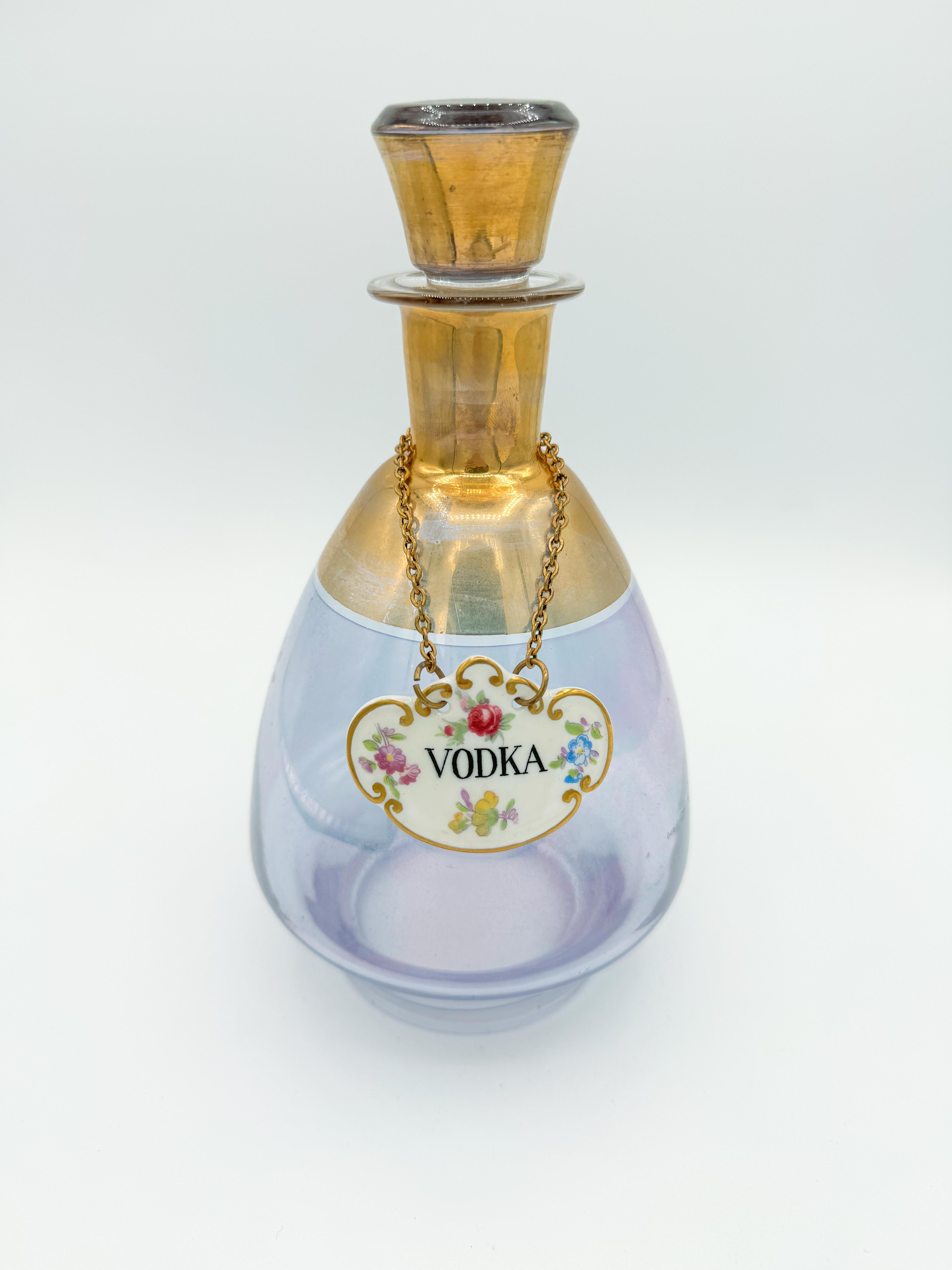 Vittoriano Etichetta per bottiglia di liquore Vodka antica dipinta a mano in Cina ossea di Hammersley