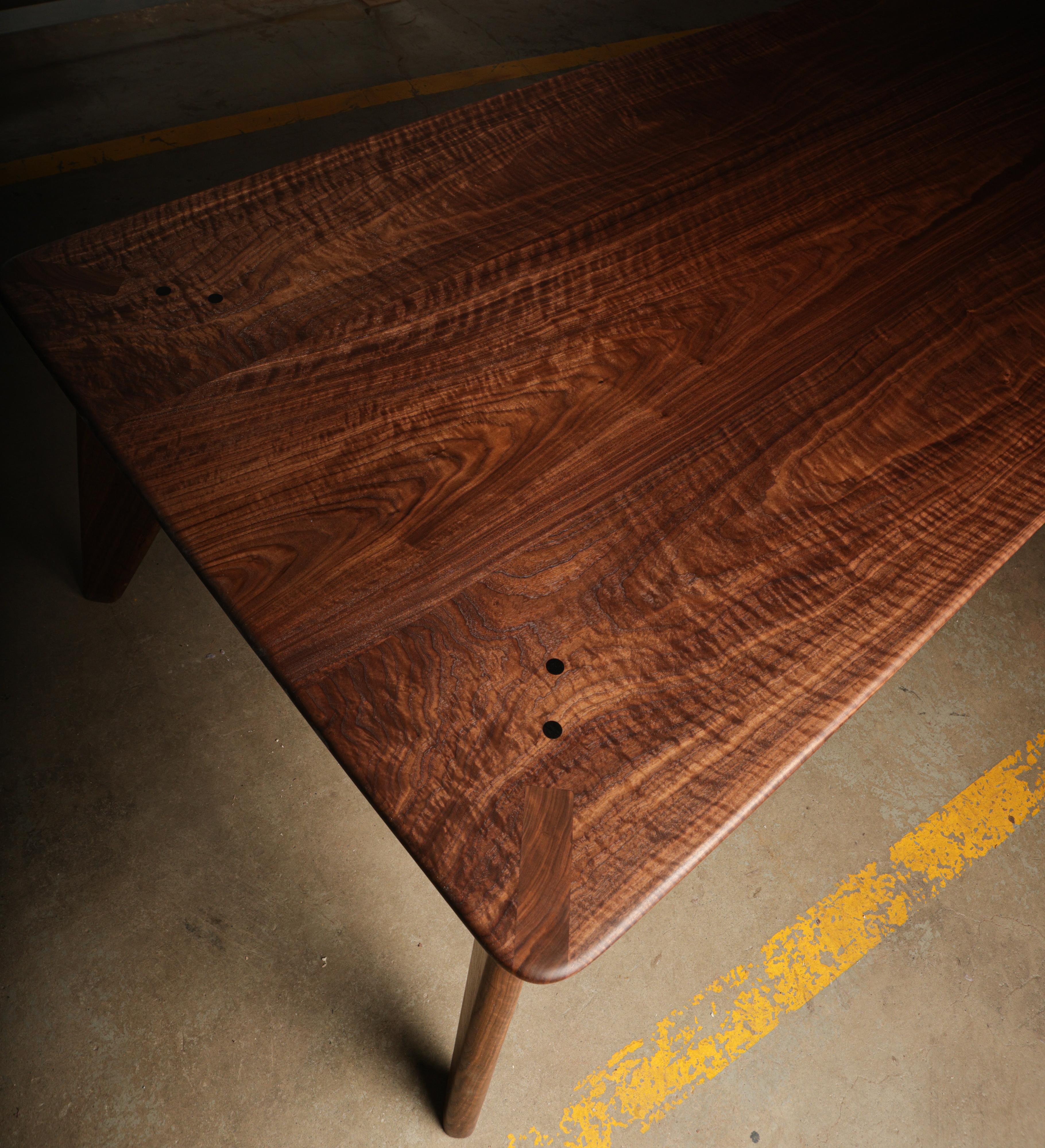Vöeg Dining Table, Figured Black Walnut, Ready To Ship In New Condition For Sale In Calgary, CA