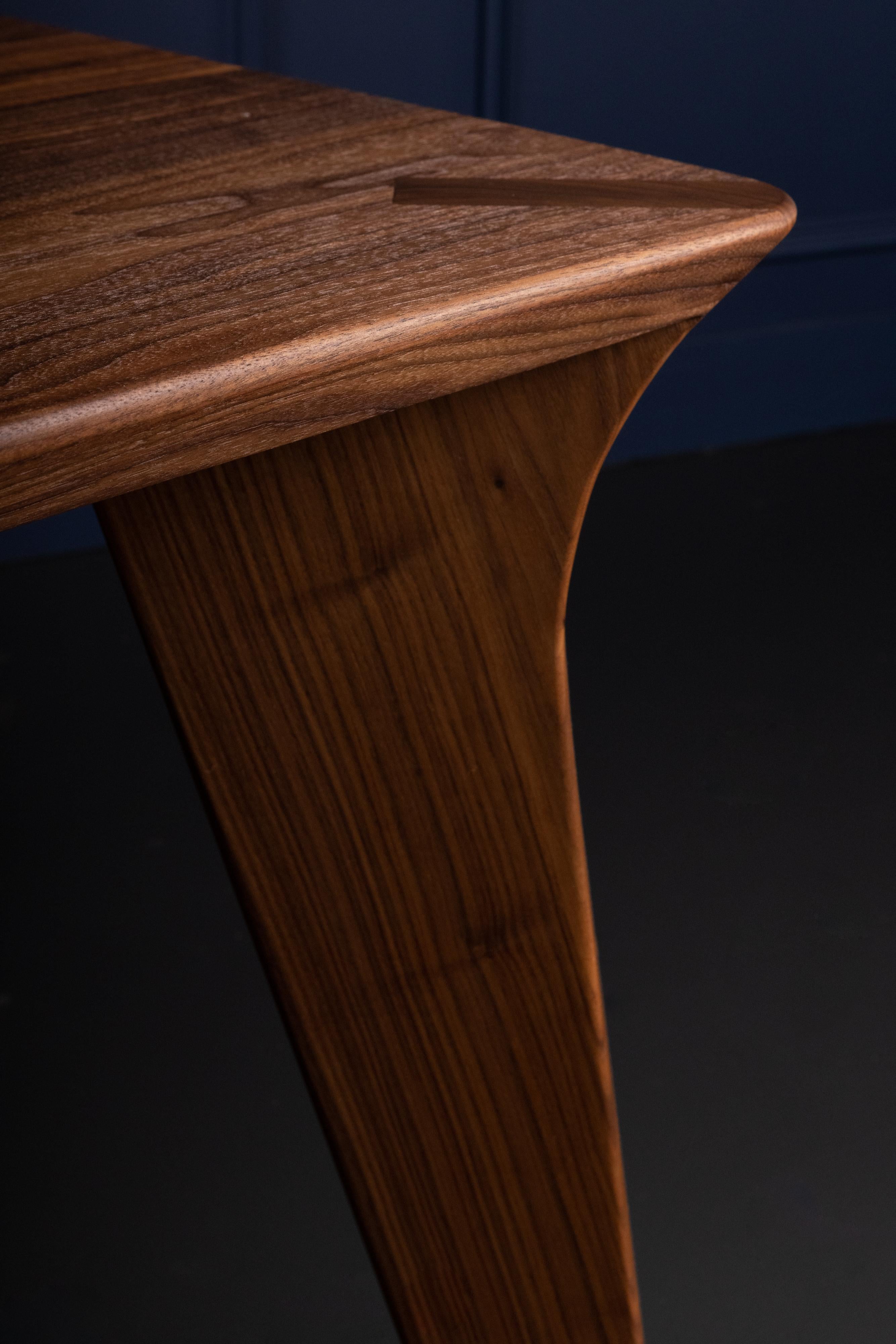 Vöeg Dining Table, Solid Black Walnut with Exposed Joinery In New Condition In Calgary, CA