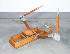 Rameur vintage LAMBORGHINI en bois massif. Italie, Début du 20e siècle