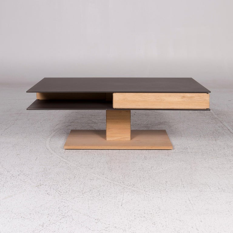 Voglauer V Montana Wood Coffee Table Brown Glass With Drawer For Sale At 1stdibs Die ausgewogenheit der formen wird durch das gestell aus echtem wildeichenholz mit seiner feinen maserung betont. voglauer v montana wood coffee table brown glass with drawer