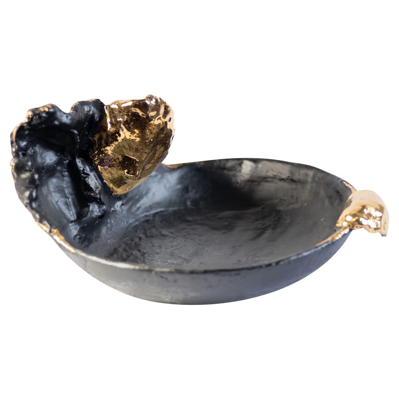 Voglia di Luce Black & Gold Centerpiece Bowl