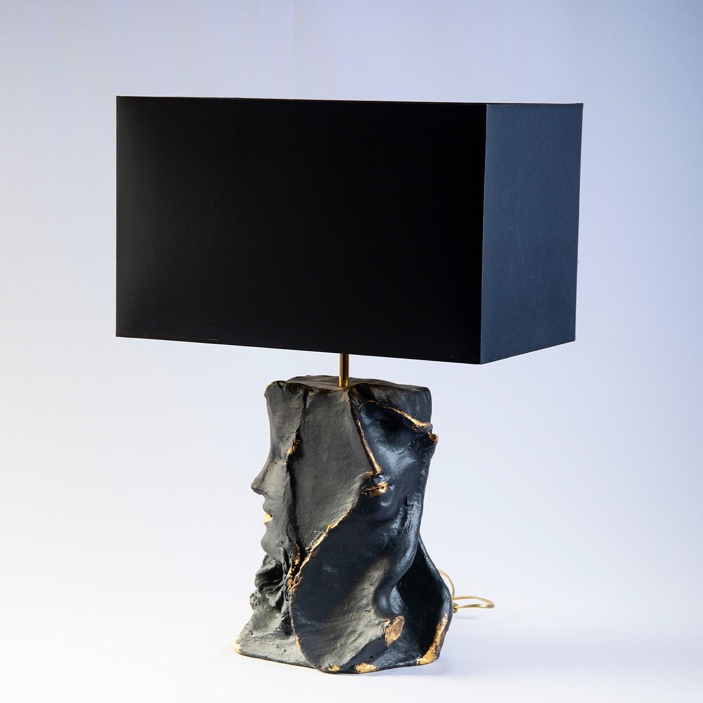 Italian Voglia Di Volare Black & Gold Table Lamp