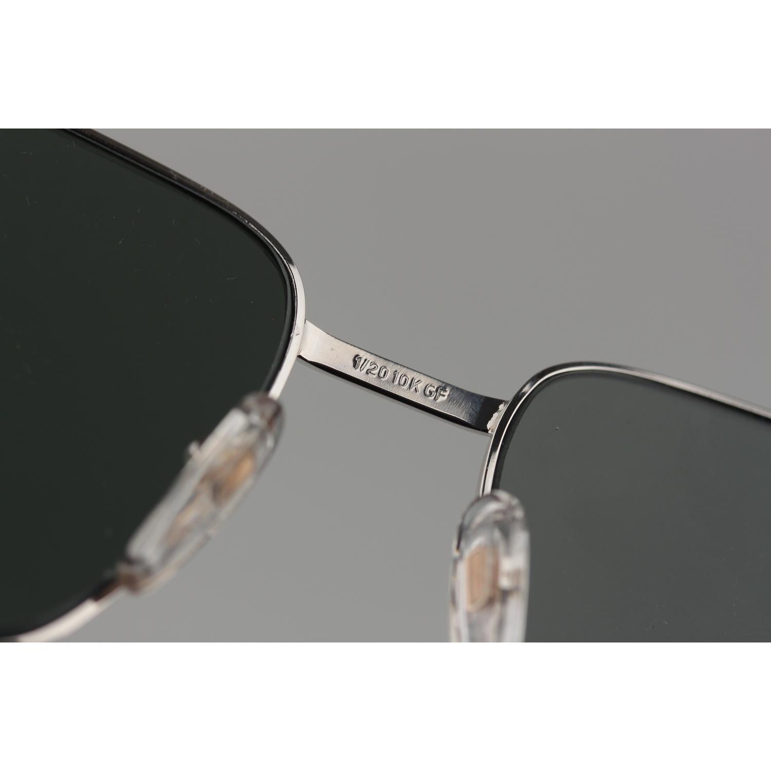 Gray Vogue D'Or by Bausch & Lomb 1/20 10K GF Gold Filled Silver Sunglasses Mod. 517 For Sale