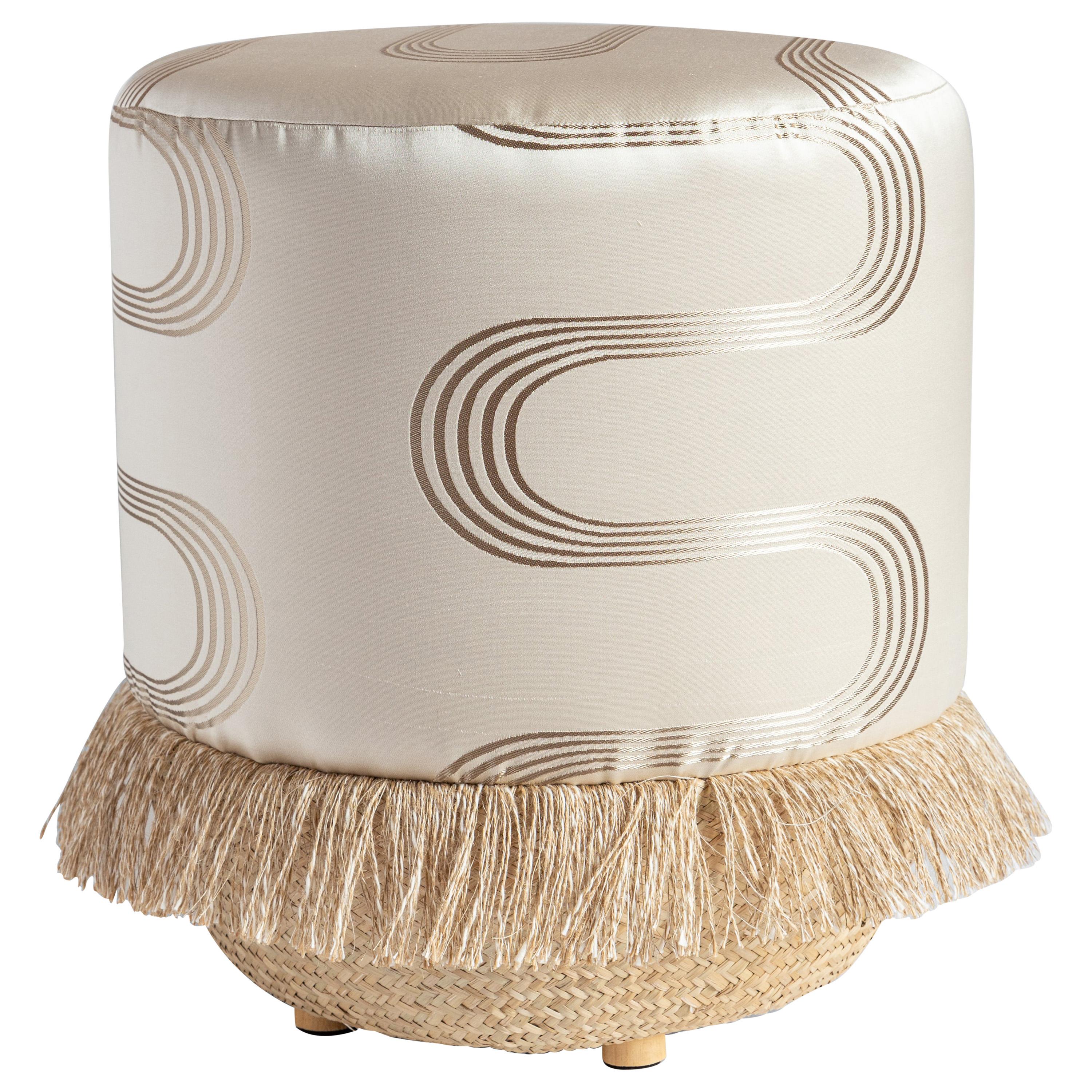 Vague White, Contemporary Pouf Footstools by Vito Nesta For Sale