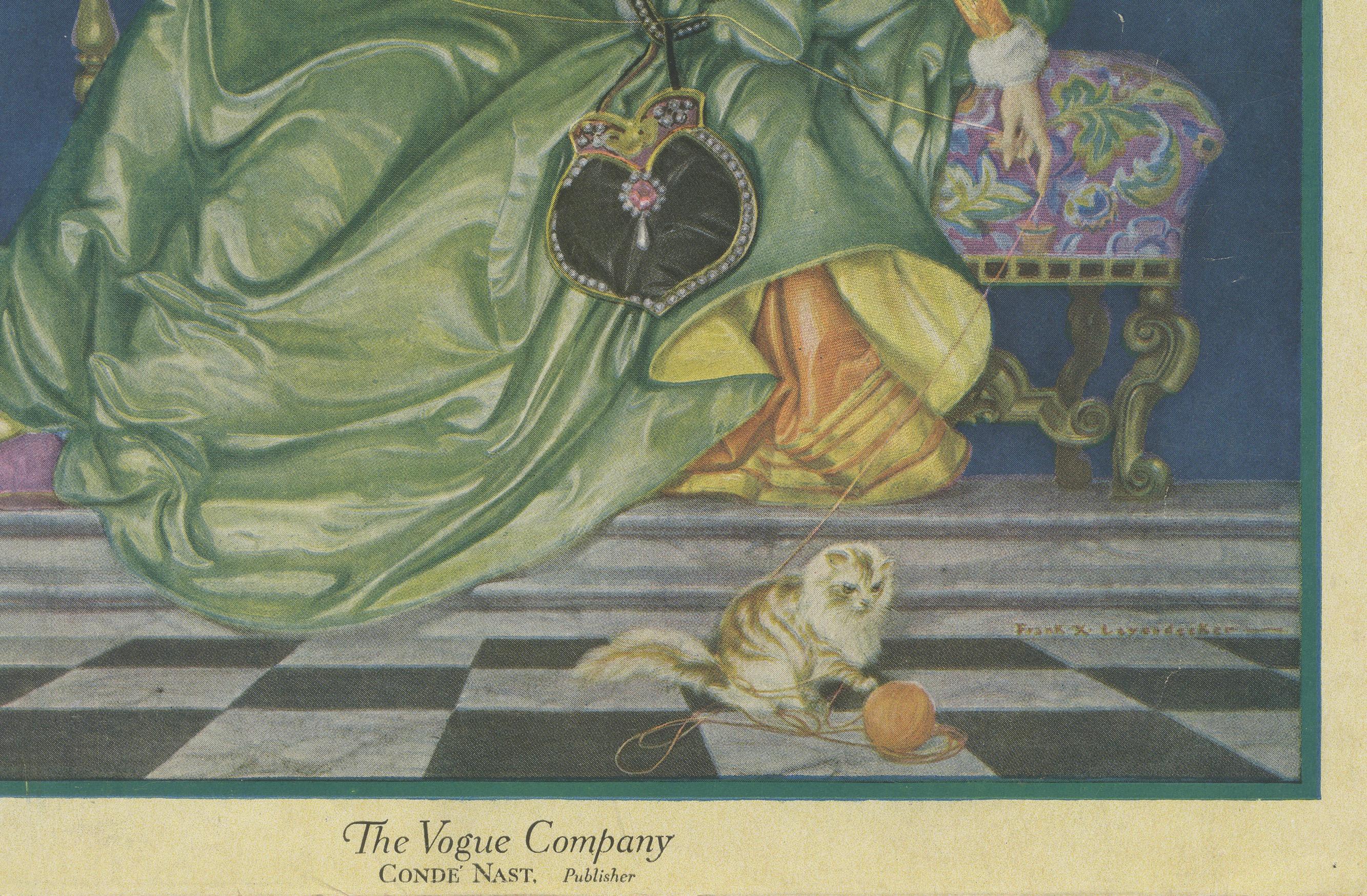 Titelseite der Zeitschrift Vogue - 1. März 1917 - Illustration von Frank X. Leyendecker im Zustand „Gut“ im Angebot in Langweer, NL