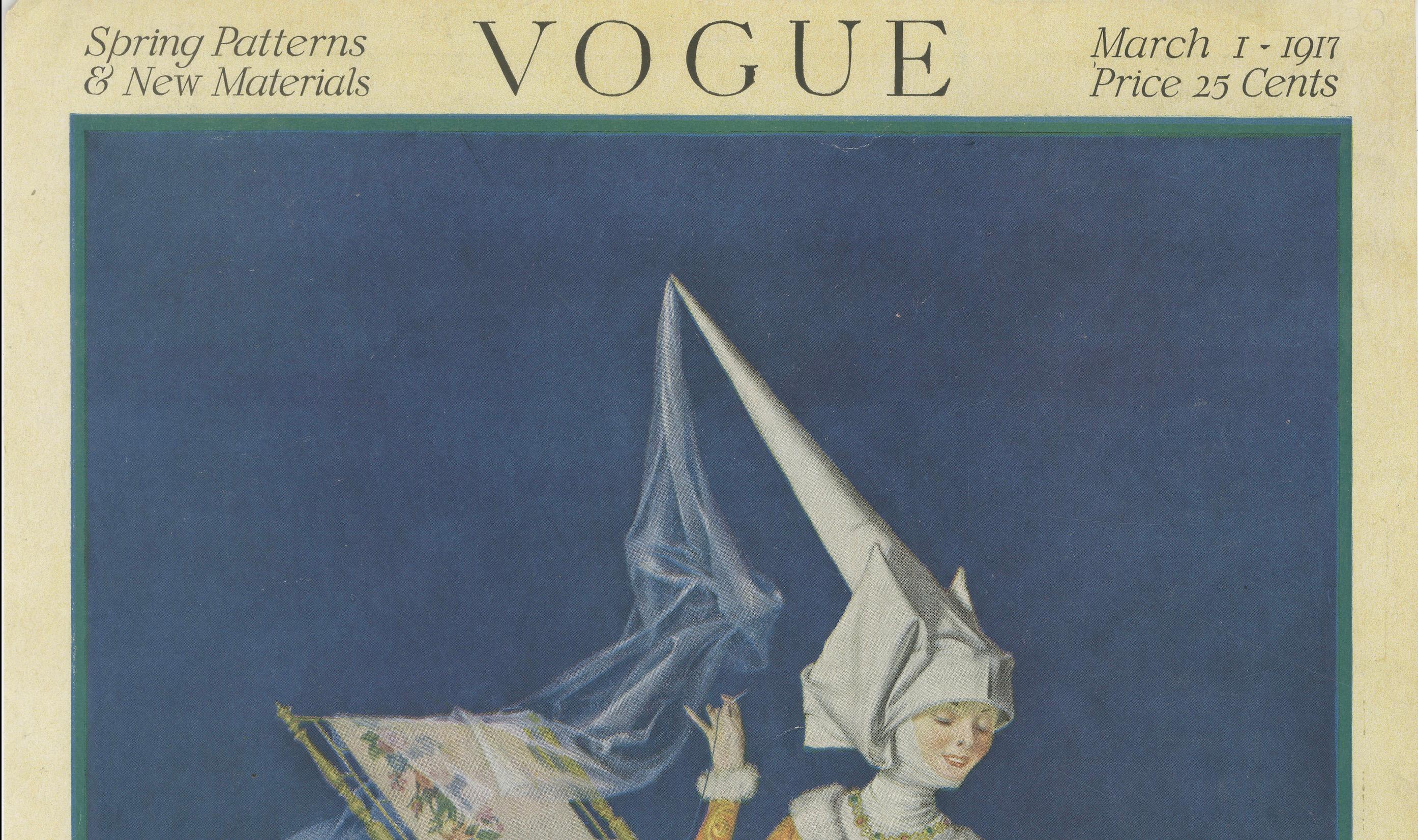 Titelseite der Zeitschrift Vogue - 1. März 1917 - Illustration von Frank X. Leyendecker (20. Jahrhundert) im Angebot